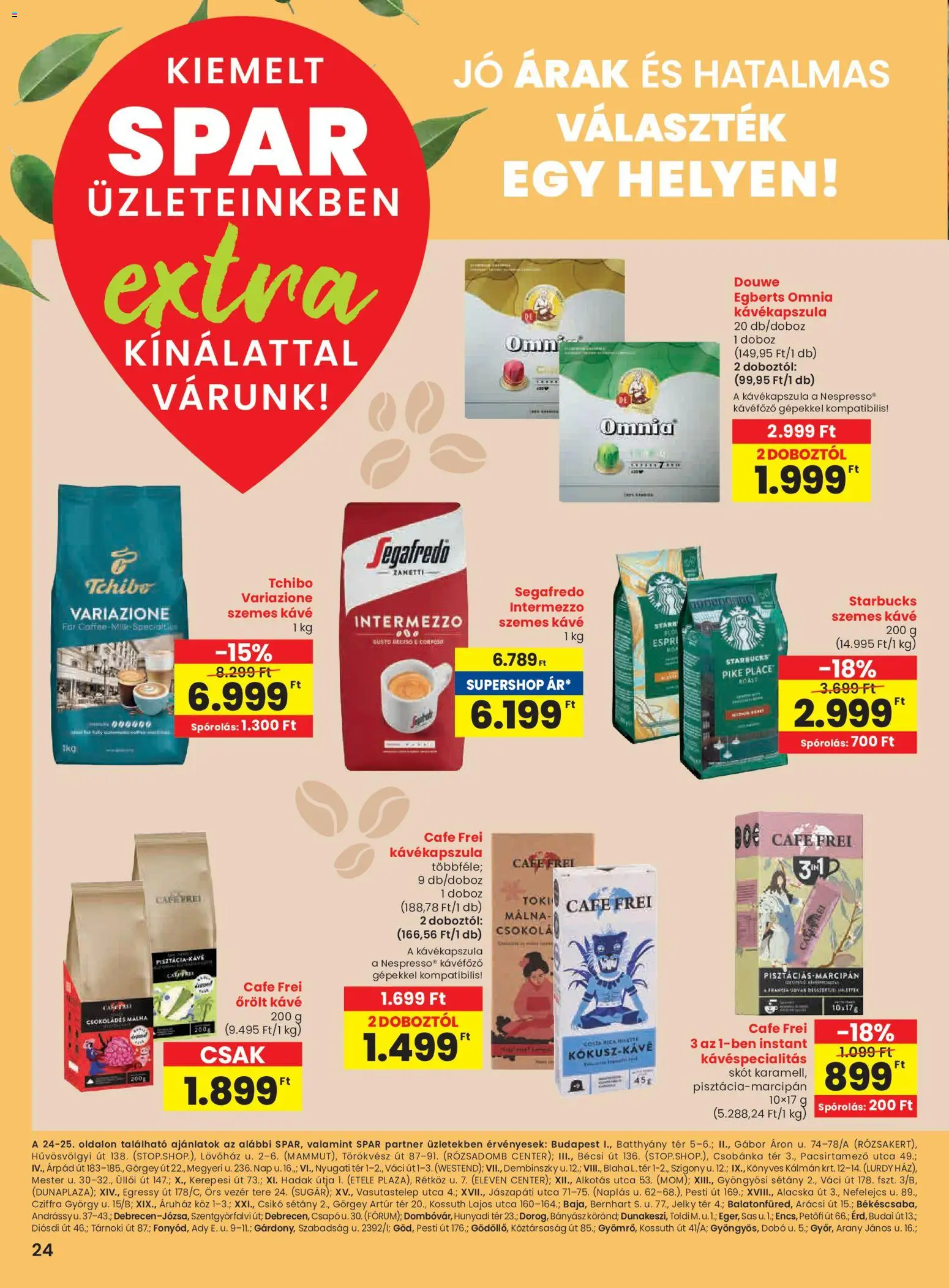 Spar akciós ujság - amely érvényes a következő dátumtól: 13.11.2025 | Oldal: 5 | Termékek: Kávéfőző, Doboz, Szemes kávé, Őrölt kávé