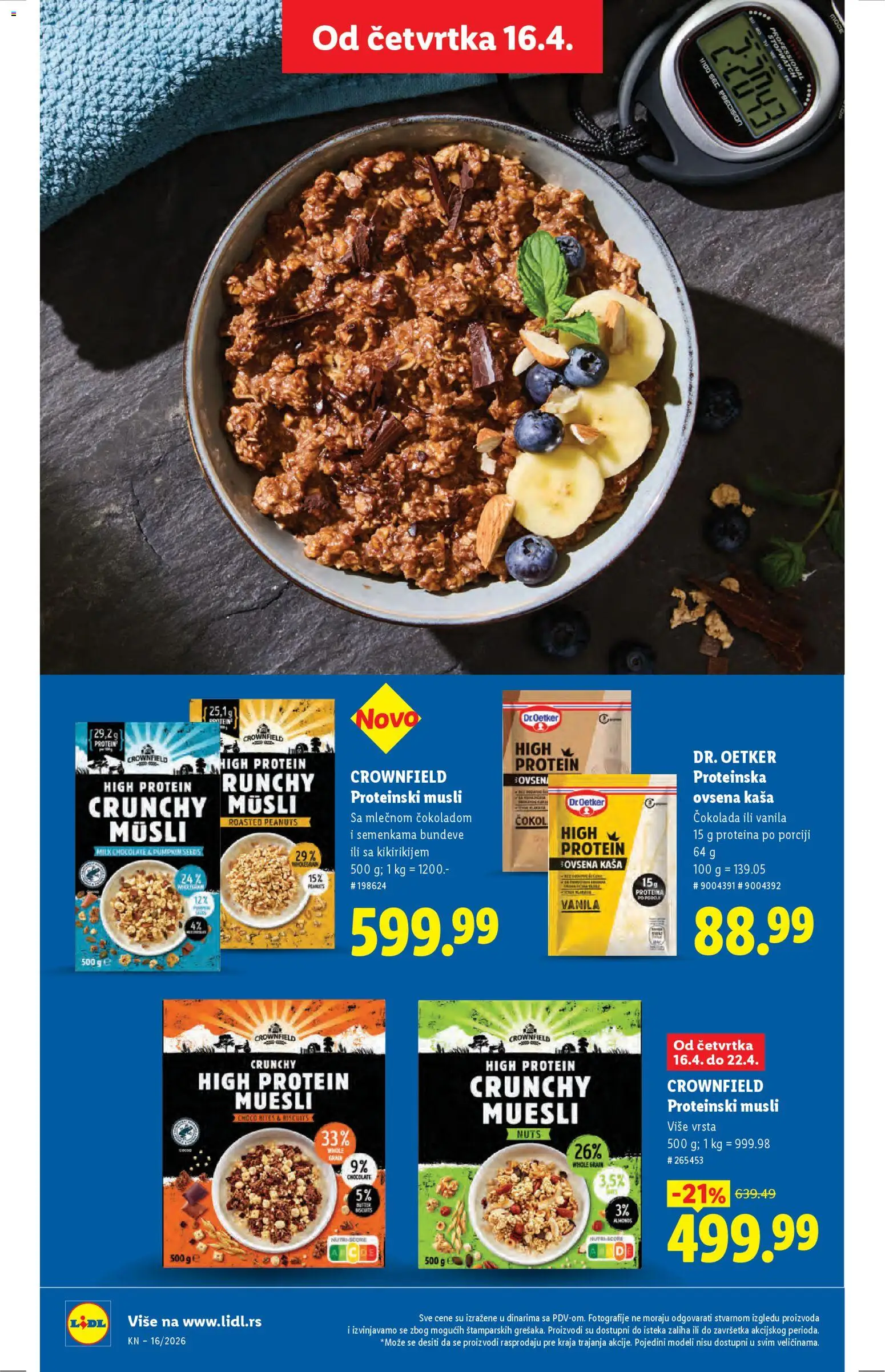 Lidl katalog - važi od 16.04.2026 | Strana: 54 | Proizvode: Ovsena kaša, Dr. Oetker, Musli, Čokolada