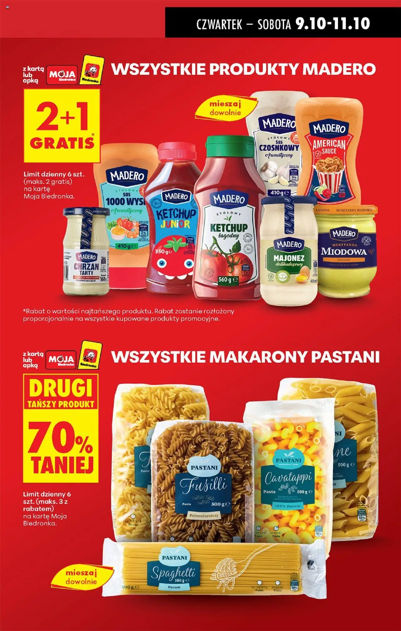 Biedronka gazetka - Oferta w tym tygodniu od 09.10.2025 | Strona: 15 | Produkty: Sos czosnkowy, Musztarda, Makarony, Sos