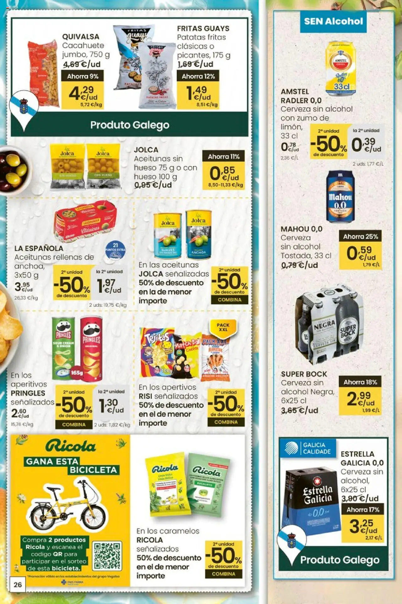 Eroski - Ofertons para conquistarte │ válido desde el 14.08.2025 | Página: 26 | Productos: Cerveza sin alcohol, Cerveza, Ροζ πιπέρι, Anchoa