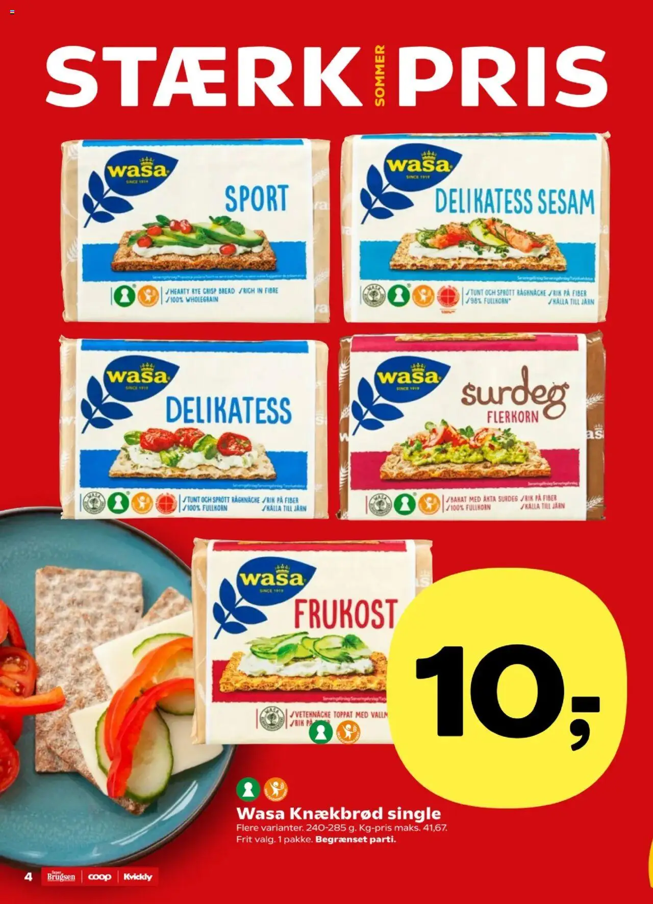 Kvickly Tilbudsavis gyldig fra 01.08.2025 | Side: 4 | Produkter: Knækbrød
