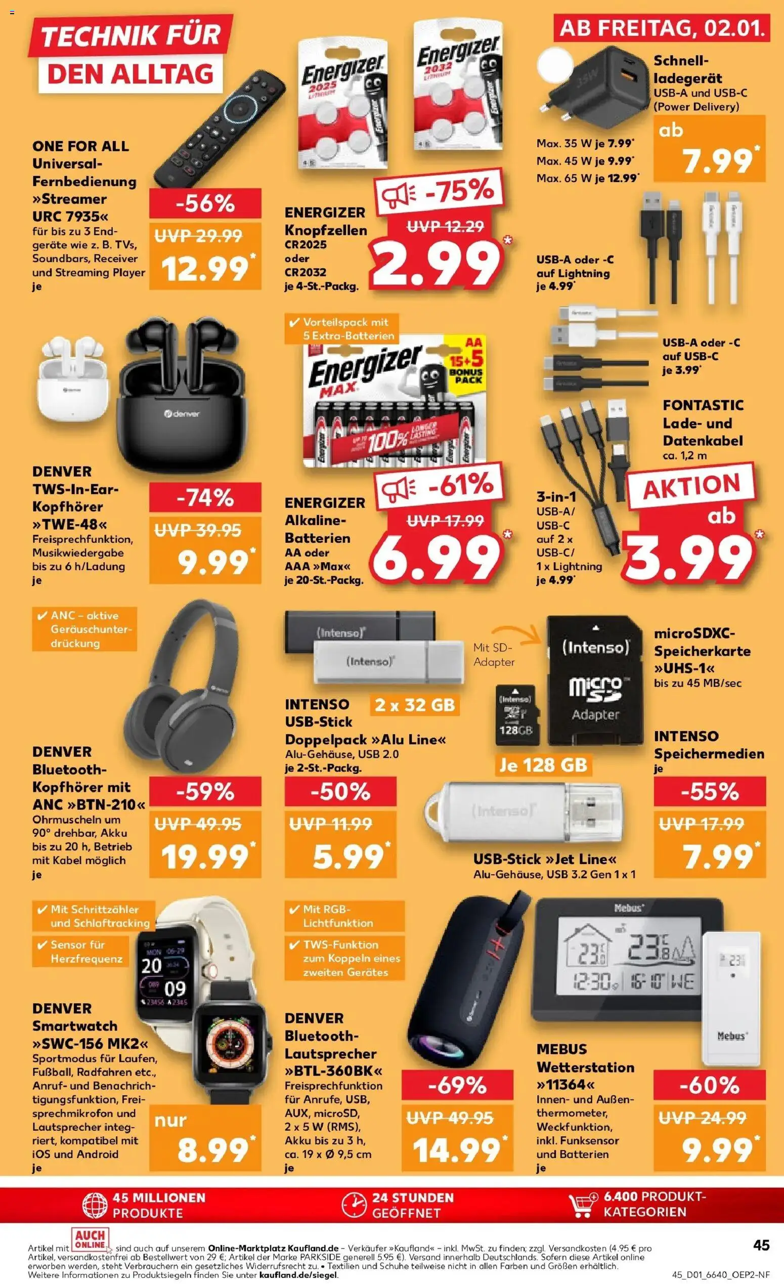Kaufland prospekt Sinsheim	 – gültig ab 05.01.2026 | Seite: 45 | Produkte: Speicherkarte, USB, Usb stick, Receiver