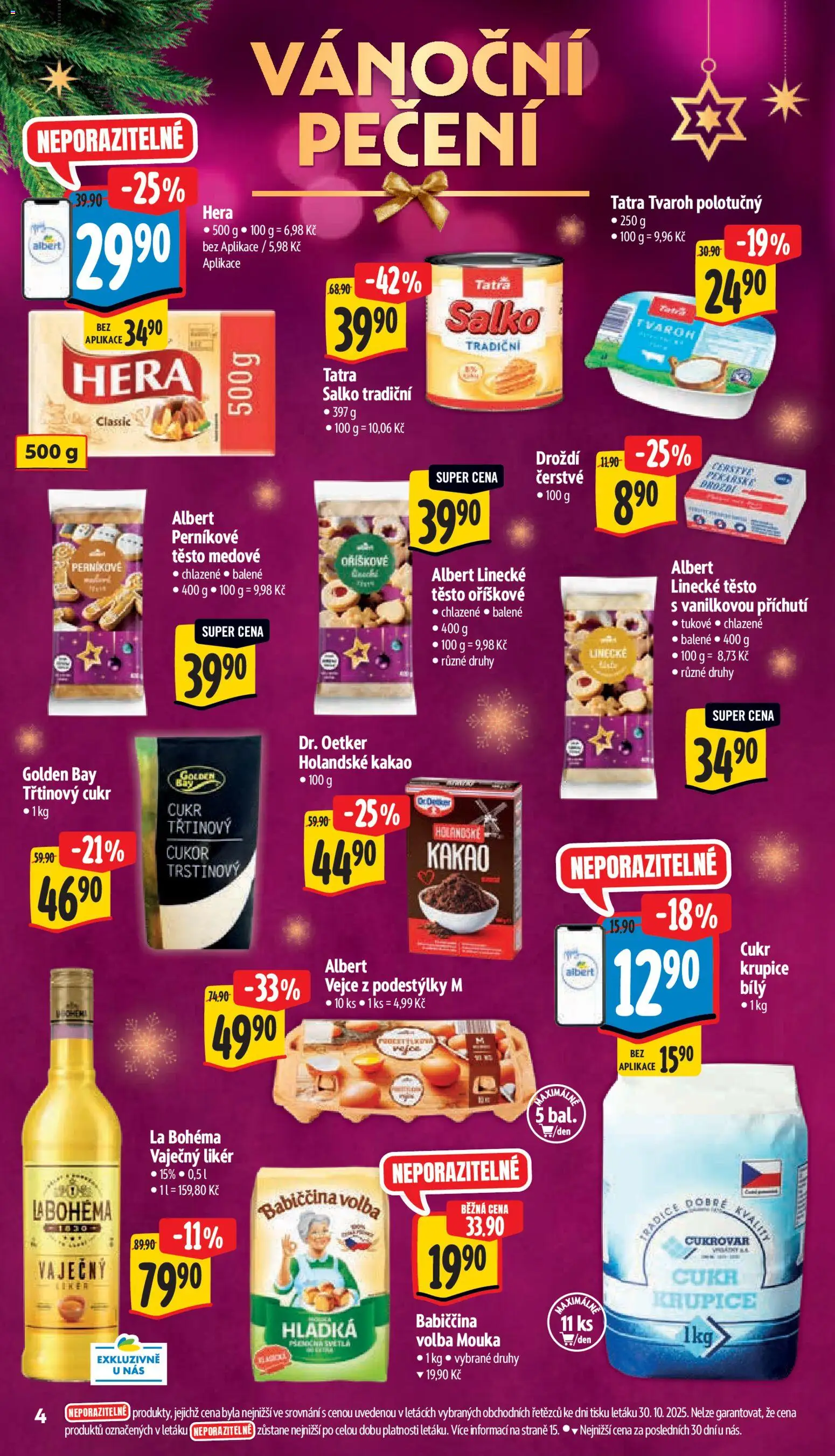 Albert leták - Supermarket od 05.11.2025 | Strana: 9 | Produkty: Hera, Likér, Kakao, Droždí