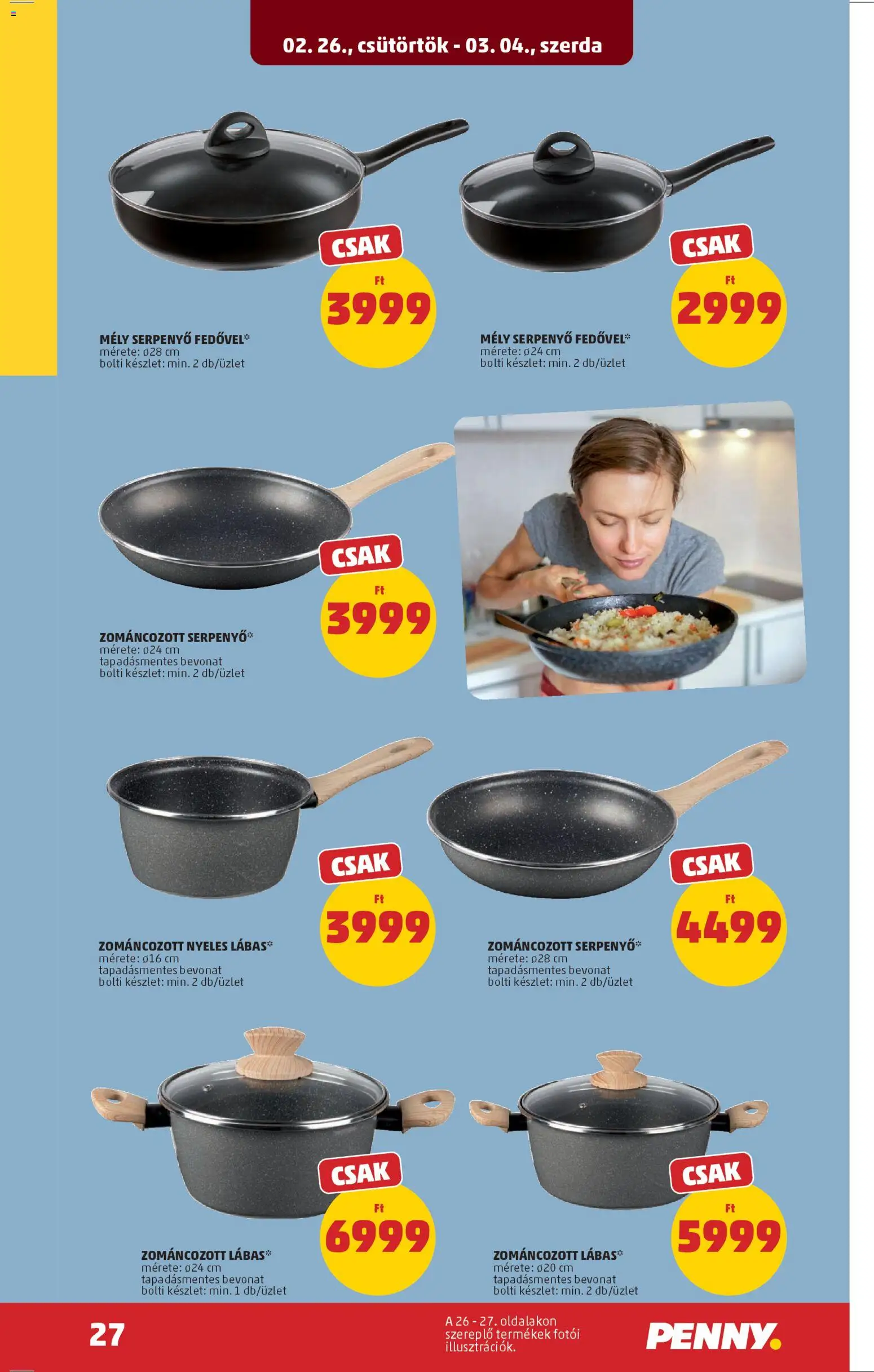 PENNY akciós ujság - amely érvényes a következő dátumtól: 26.02.2026 | Oldal: 31 | Termékek: Serpenyő