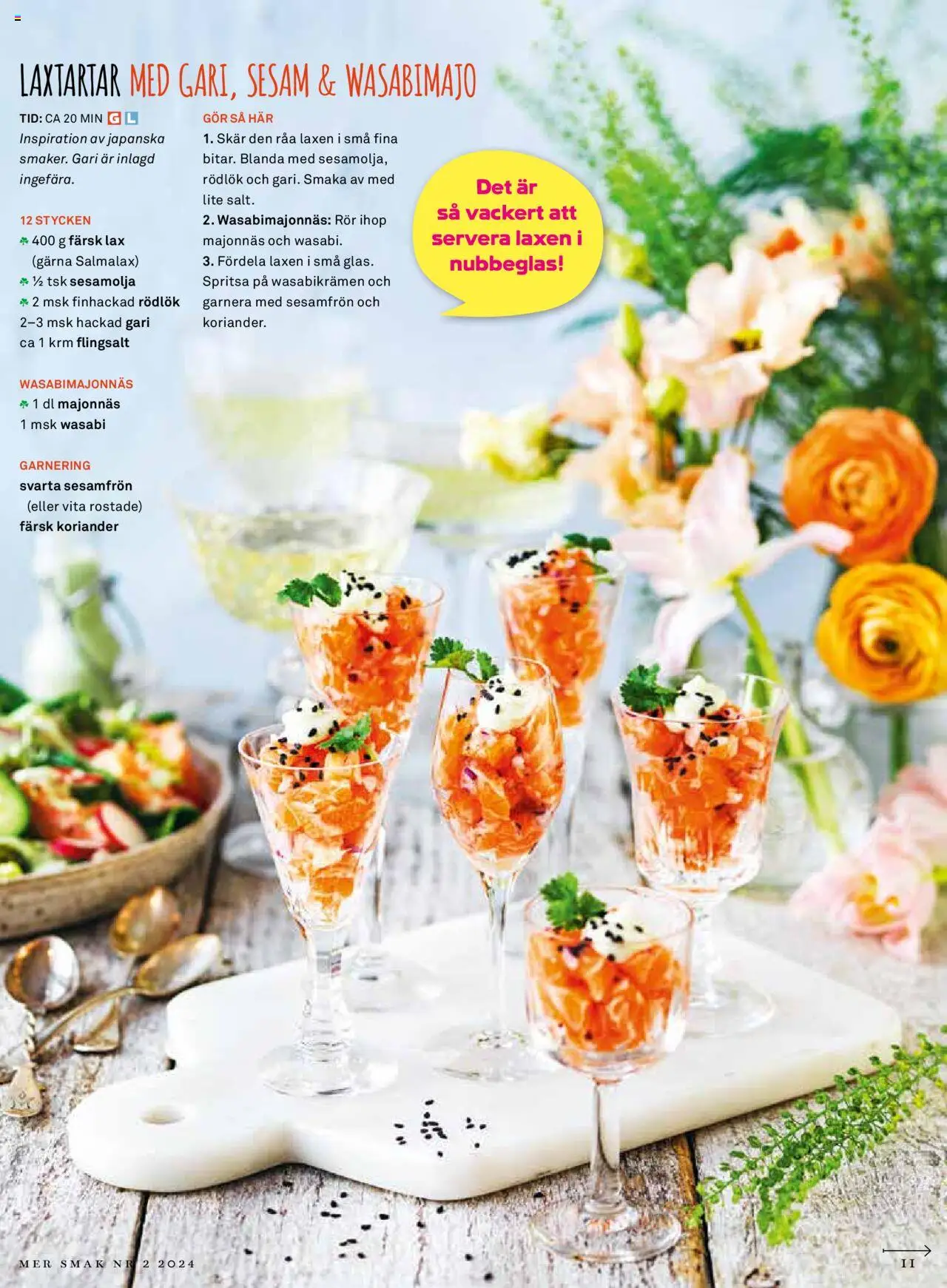 Coop reklamblad aktuell från 18.03.2024 | Sida: 11 | Produkter: Lax, Majonnäs, Rödlök, Koriander