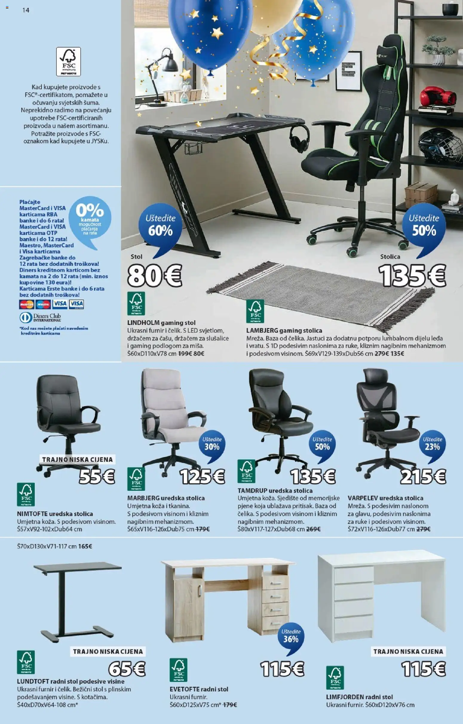 JYSK katalog | vrijedi od 22.10.2025 | Stranica: 14 | Proizvodi: Stol, Stolica, Radni stol, Slušalice