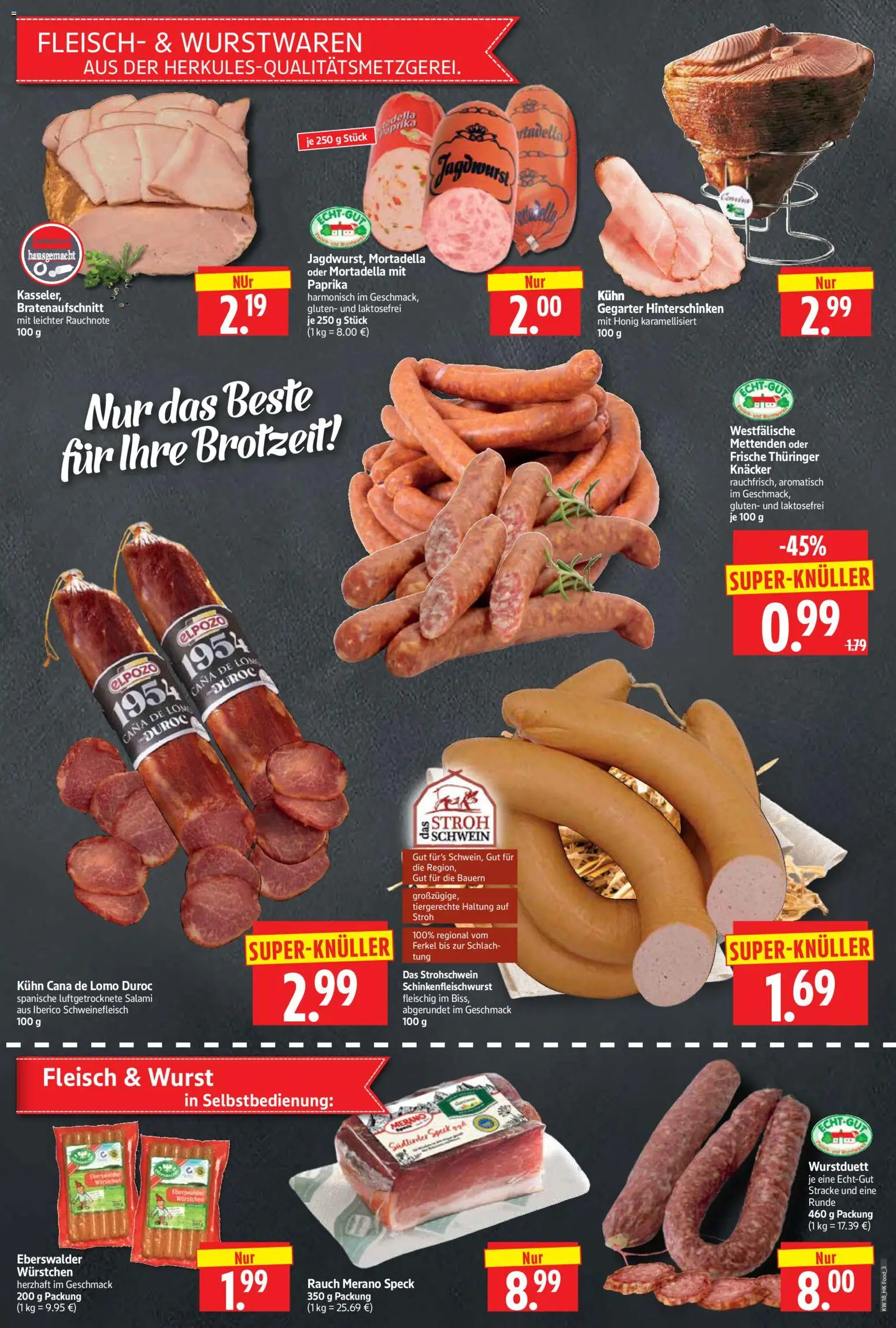 HERKULES Prospekt 	 – gültig ab 27.04.2026 | Seite: 3 | Produkte: Wurst, Salami, Schweinefleisch, Fleisch