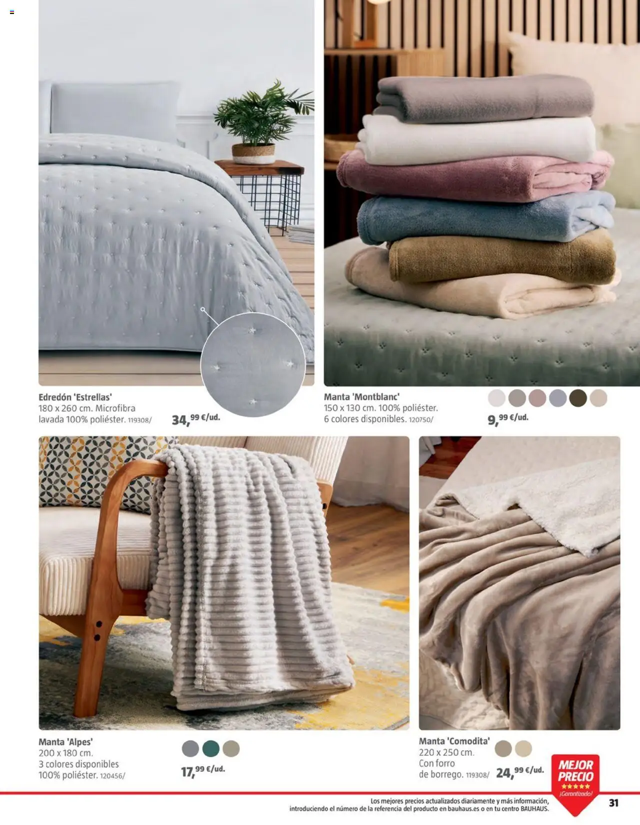 Bauhaus - Decoracion │ válido desde el 16.10.2025 | Página: 31 | Productos: Edredón, Manta