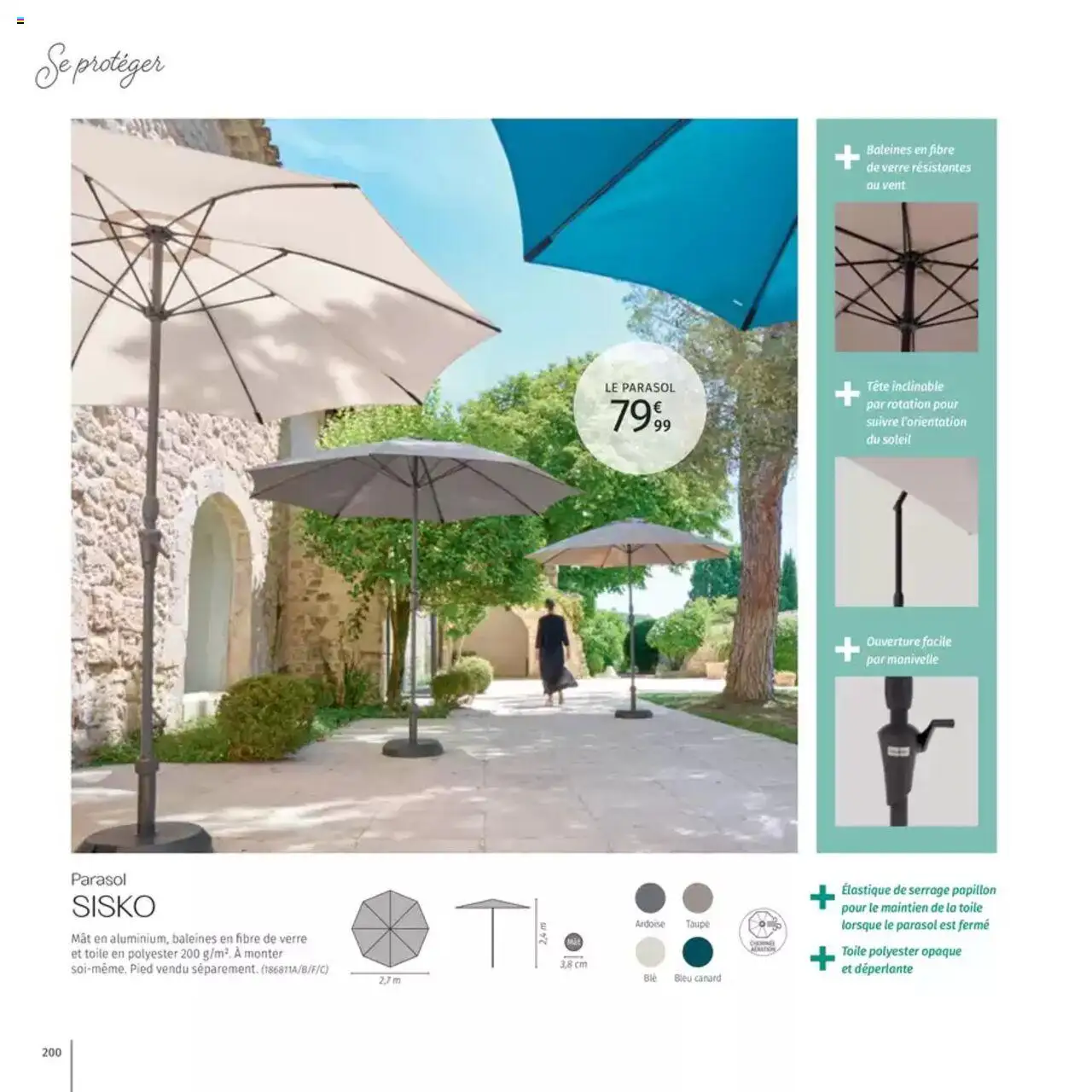  | Page: 200 | Produits: Parasol