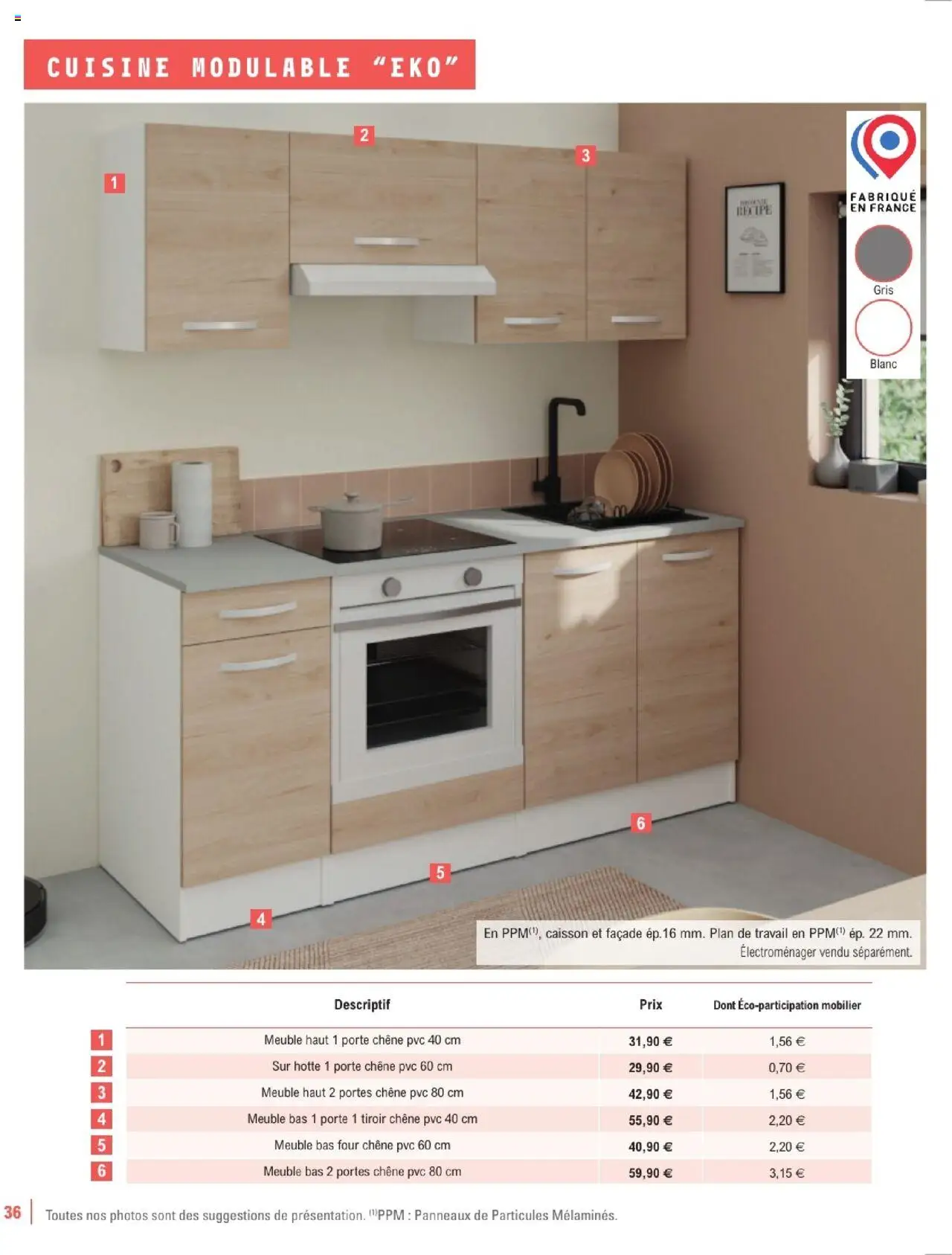  | Page: 36 | Produits: Meuble bas, Four, Porte, Portes