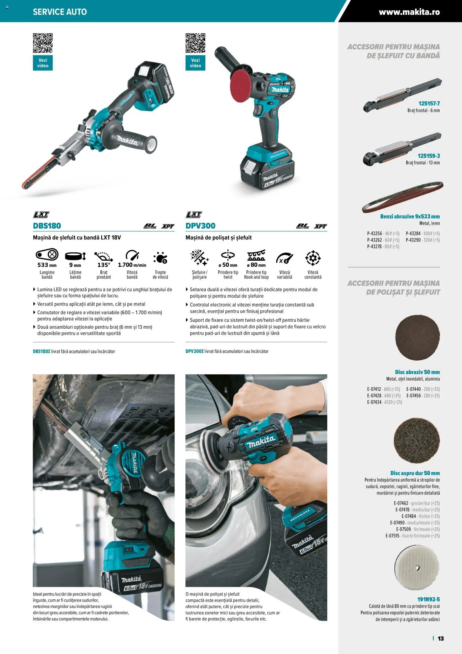 Noul catalog Makita – valabil de la 23.10.2025 | Pagină: 13 | Produse: Tavuk suyu, Video, Babak, Mici