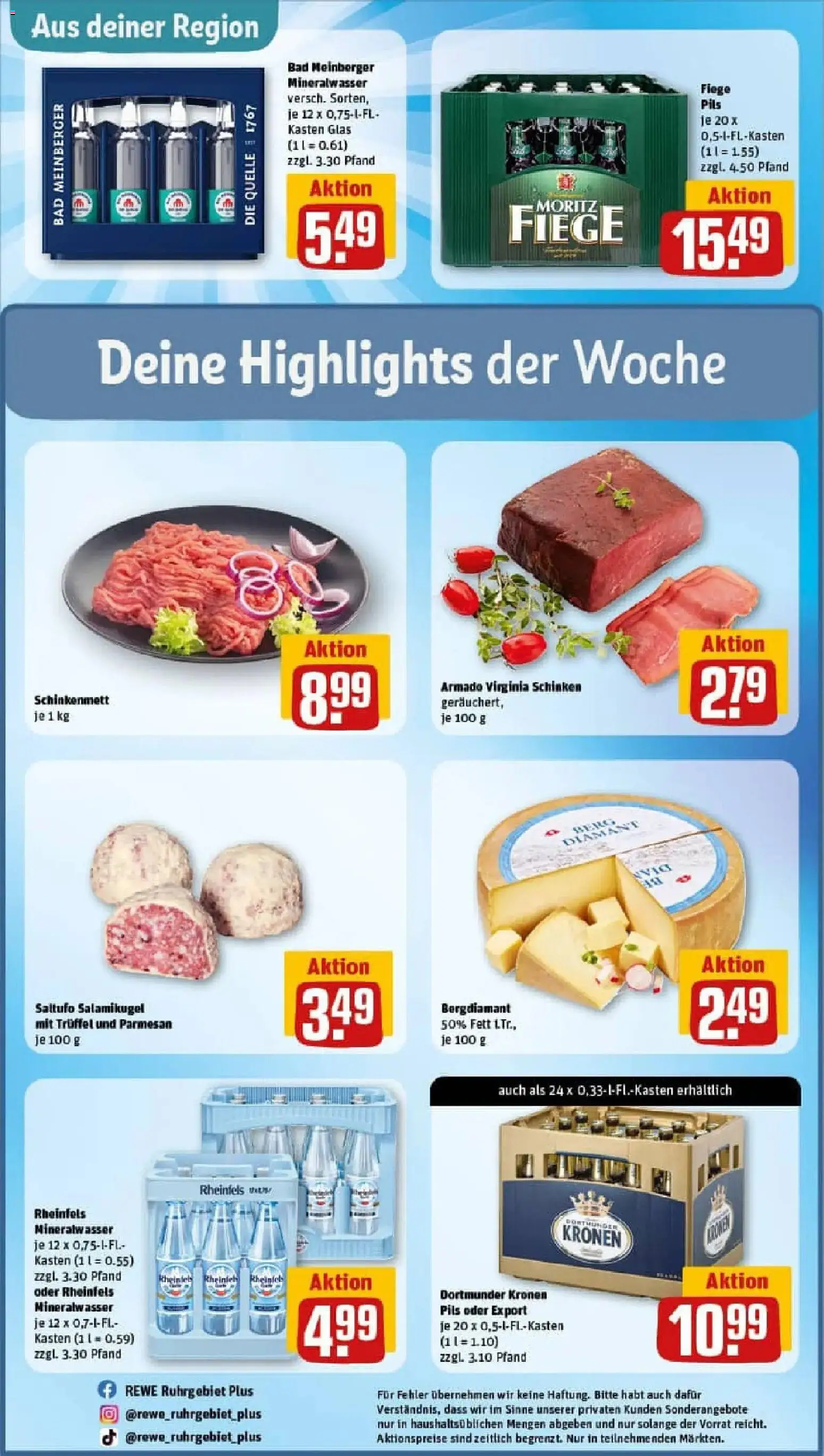 Rewe prospekt Dortmund	 – gültig ab 26.01.2026 | Seite: 28 | Produkte: Bad, Mineralwasser, Salami, Schinken