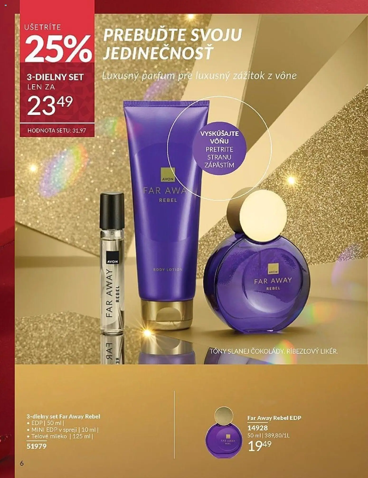 Nové Avon akcie – leták je platný od 01.11.2025 | Strana: 6 | Produkty: Mlieko, Telové mlieko