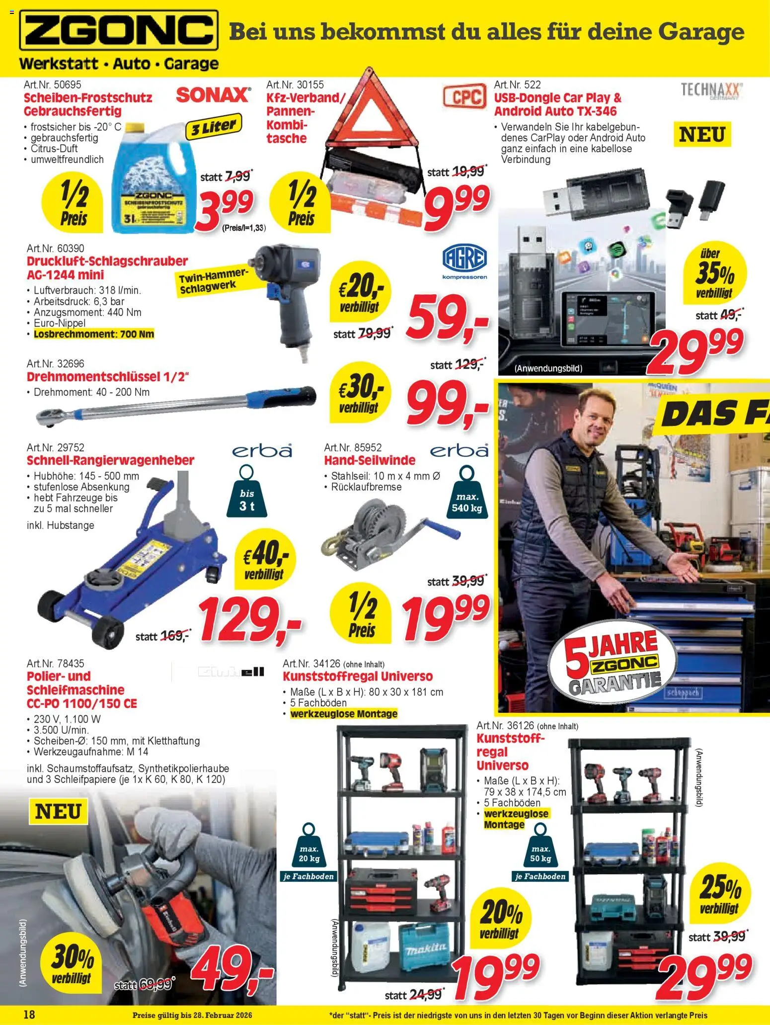Zgonc Flugblatt Februar II 2026 gültig ab 12.02.2026 | Seite: 18 | Produkte: Tasche, Regal