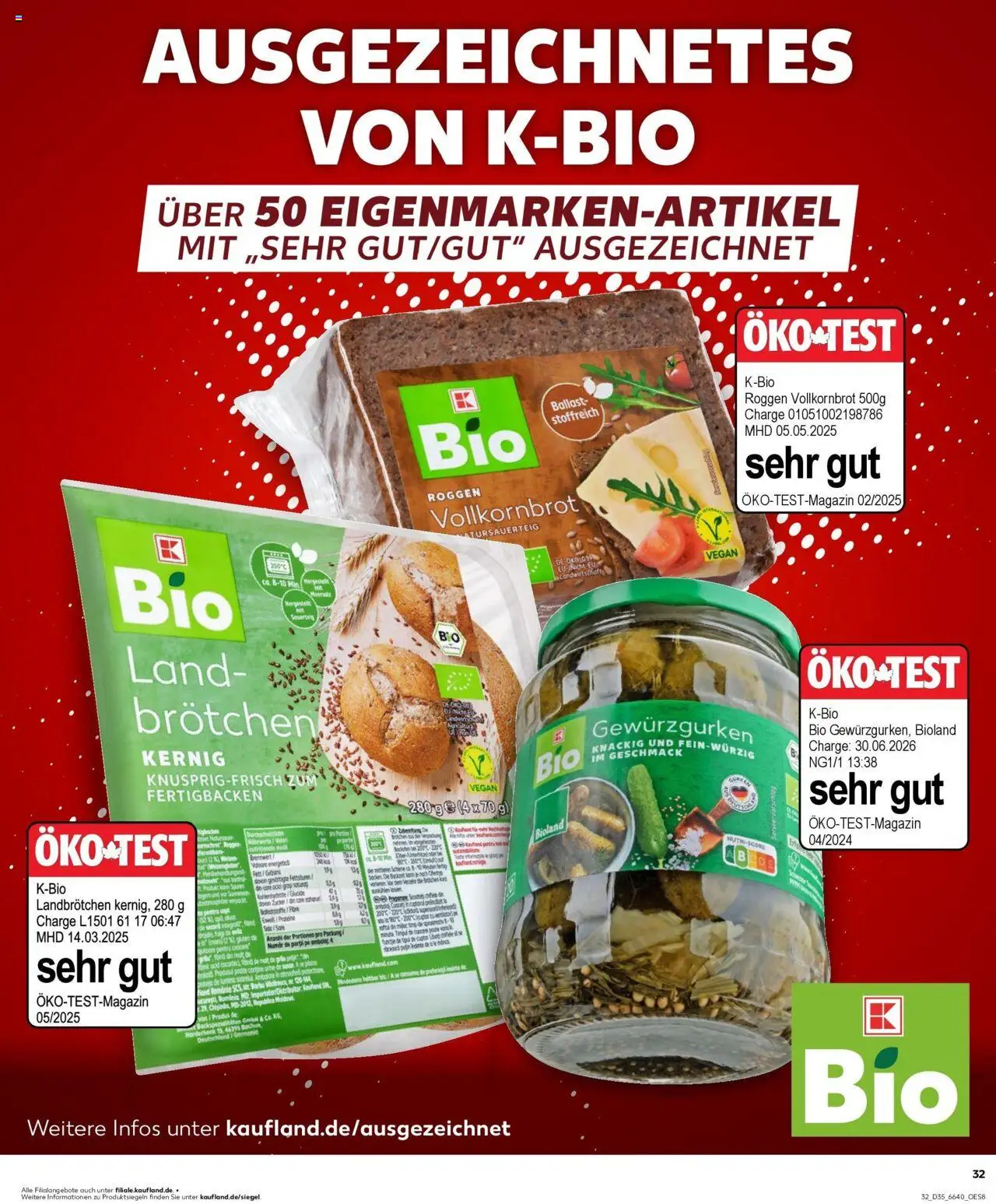 Kaufland prospekt Uhingen	 – gültig ab 28.08.2025 | Seite: 32 | Produkte: Vollkornbrot