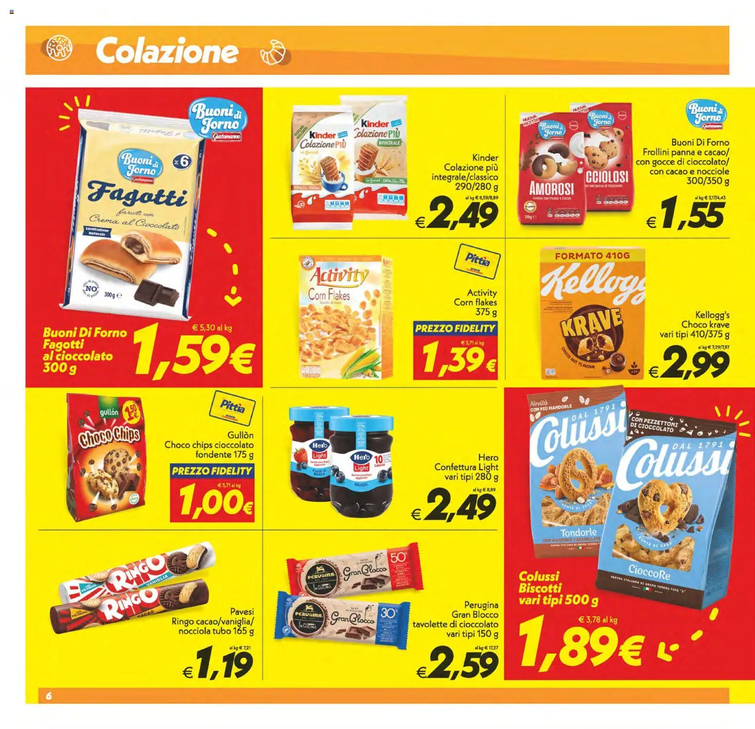 Volantino SuperConveniente del 24.02.2026 | Pagina: 6 | Prodotti: Cioccolato, Tubo, Cacao, Frollini