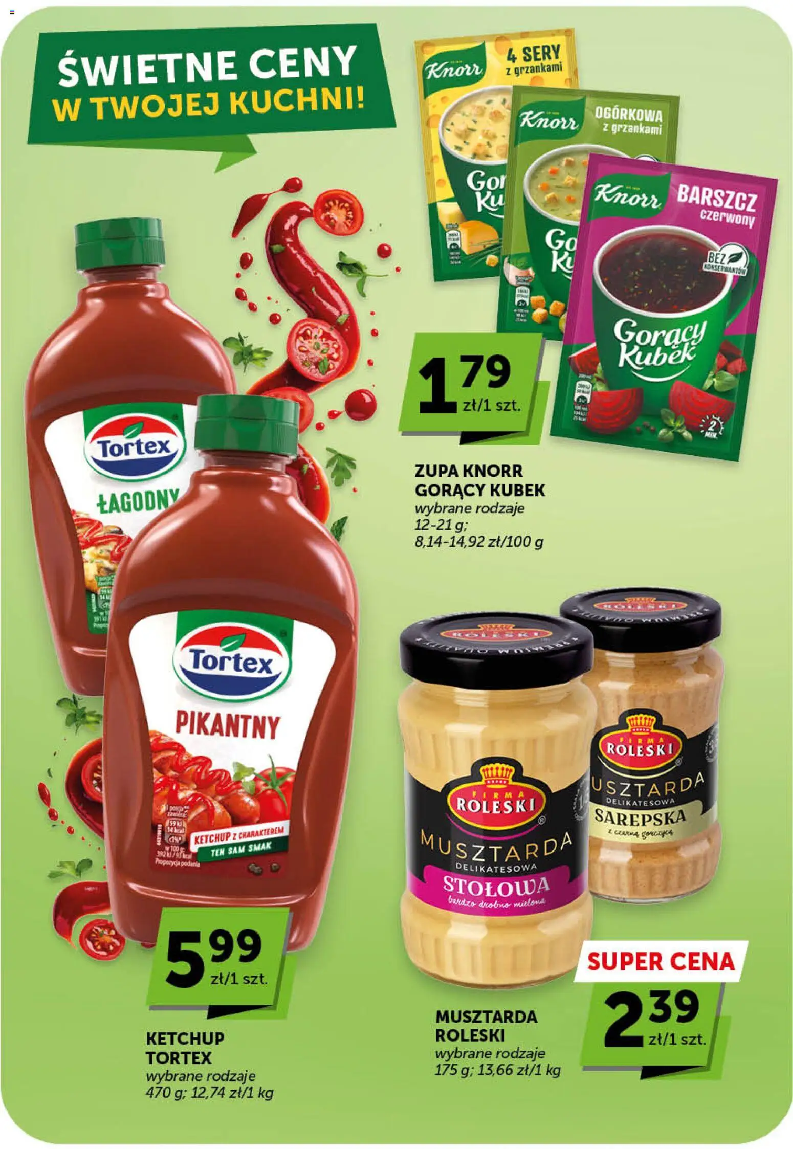 Euro Sklep gazetka - Minimarket od 23.04.2026 | Strona: 14 | Produkty: Ketchup, Musztarda, Sery, Zupa