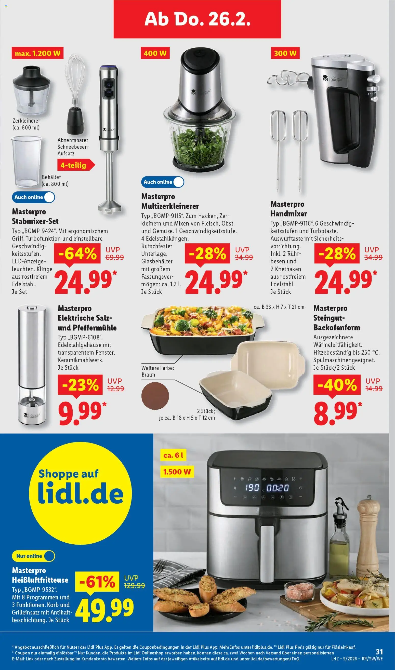 Lidl Prospekt Bestwig – gültig ab 23.02.2026 | Seite: 45 | Produkte: Korb, Obst, Salz, Heißluftfritteuse