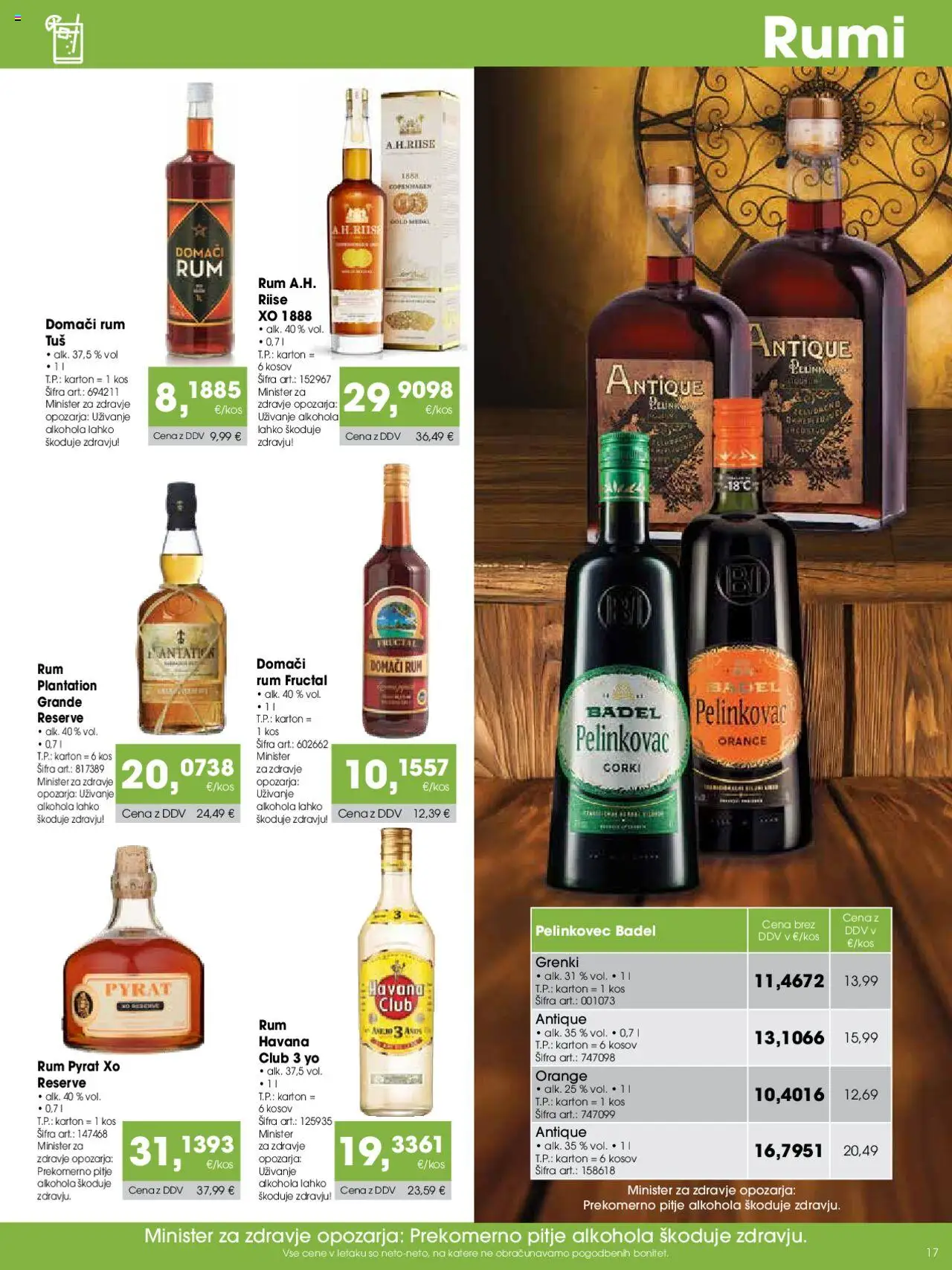 Novi Tuš katalog ponudbe – veljaven od 07.09.2025 | Stran: 17 | Izdelki: Kos