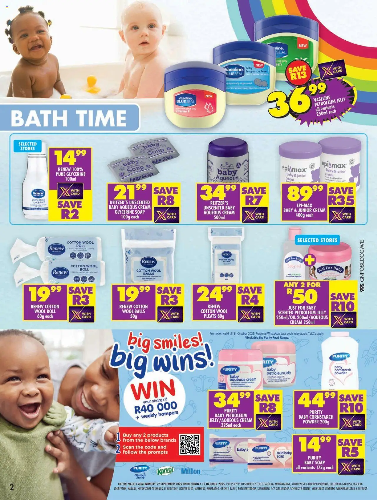 New Shoprite catalogue – valid from 22.09.2025 | Page: 2 | Products: Data, Bath, Fragrance, Soap