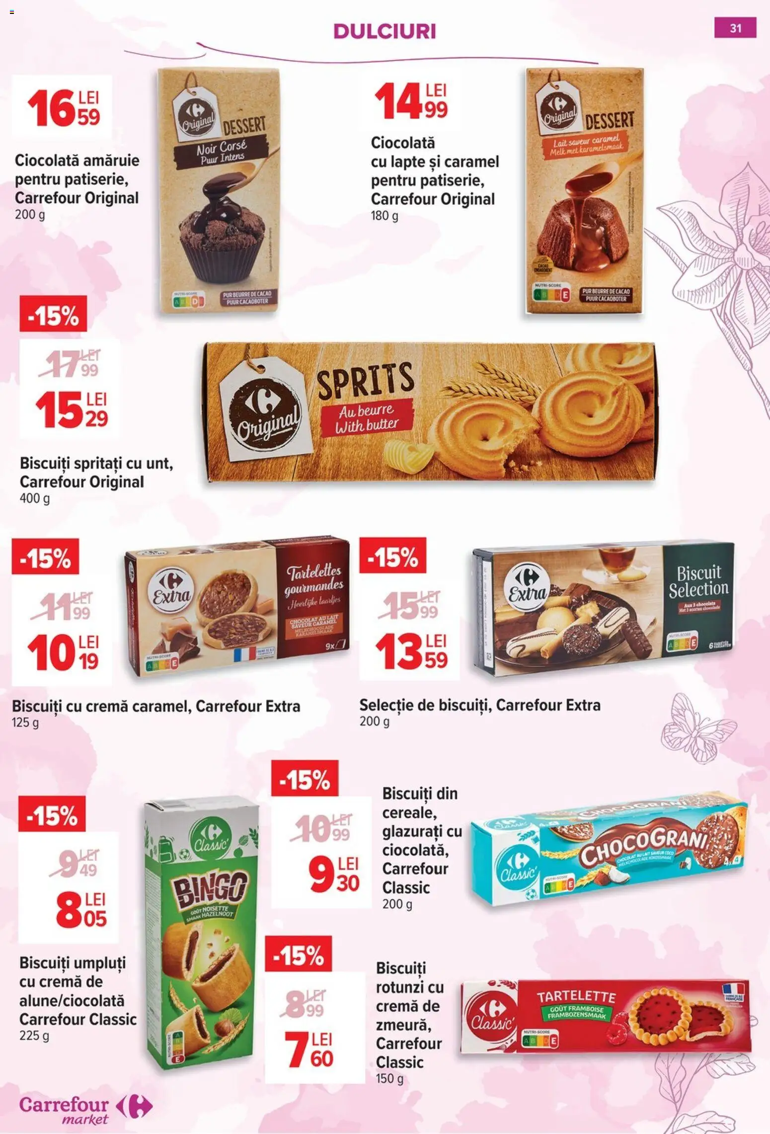 Noul catalog Carrefour – valabil de la 18.02.2026 | Pagină: 32 | Produse: Lapte, Ciocolată, Cacao, Biscuiți