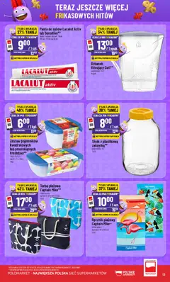 POLOmarket Gazetka - Frikasowe hity od 16.07.2025 | Strona: 13 | Produkty: Dzbanek, Torba, Lacalut, Pasta do zębów
