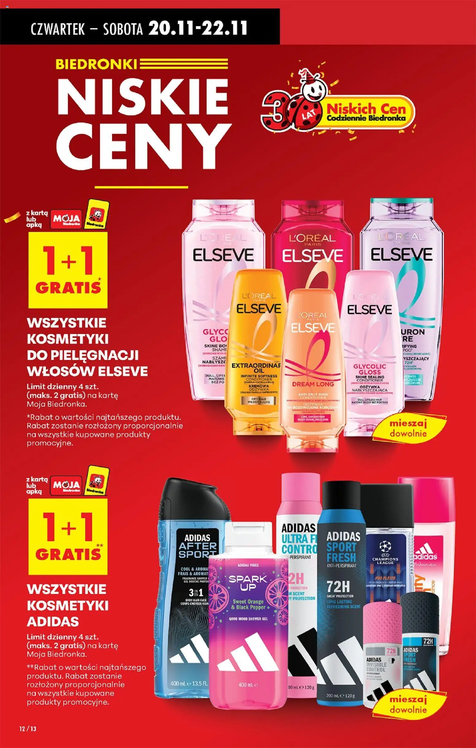 Biedronka gazetka - Oferta w tym tygodniu od 20.11.2025 | Strona: 12 | Produkty: Karta, Kosmetyki, Odżywka