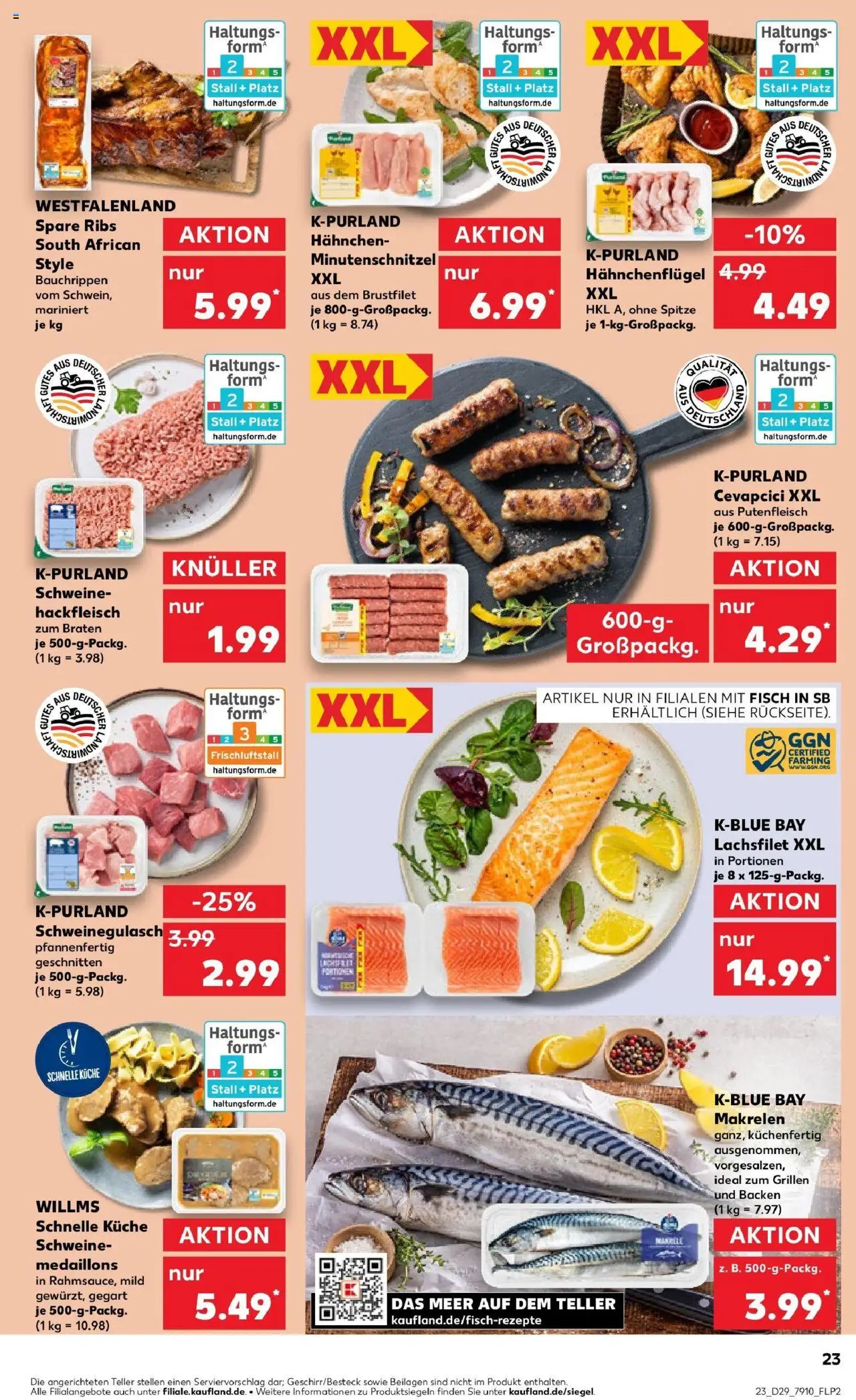 Kaufland prospekt Weiden In Der Oberpfalz	 - gültig ab dem 16.07.2025 | Seite: 23 | Produkte: Hahnchen, Küche, Fisch, Hackfleisch