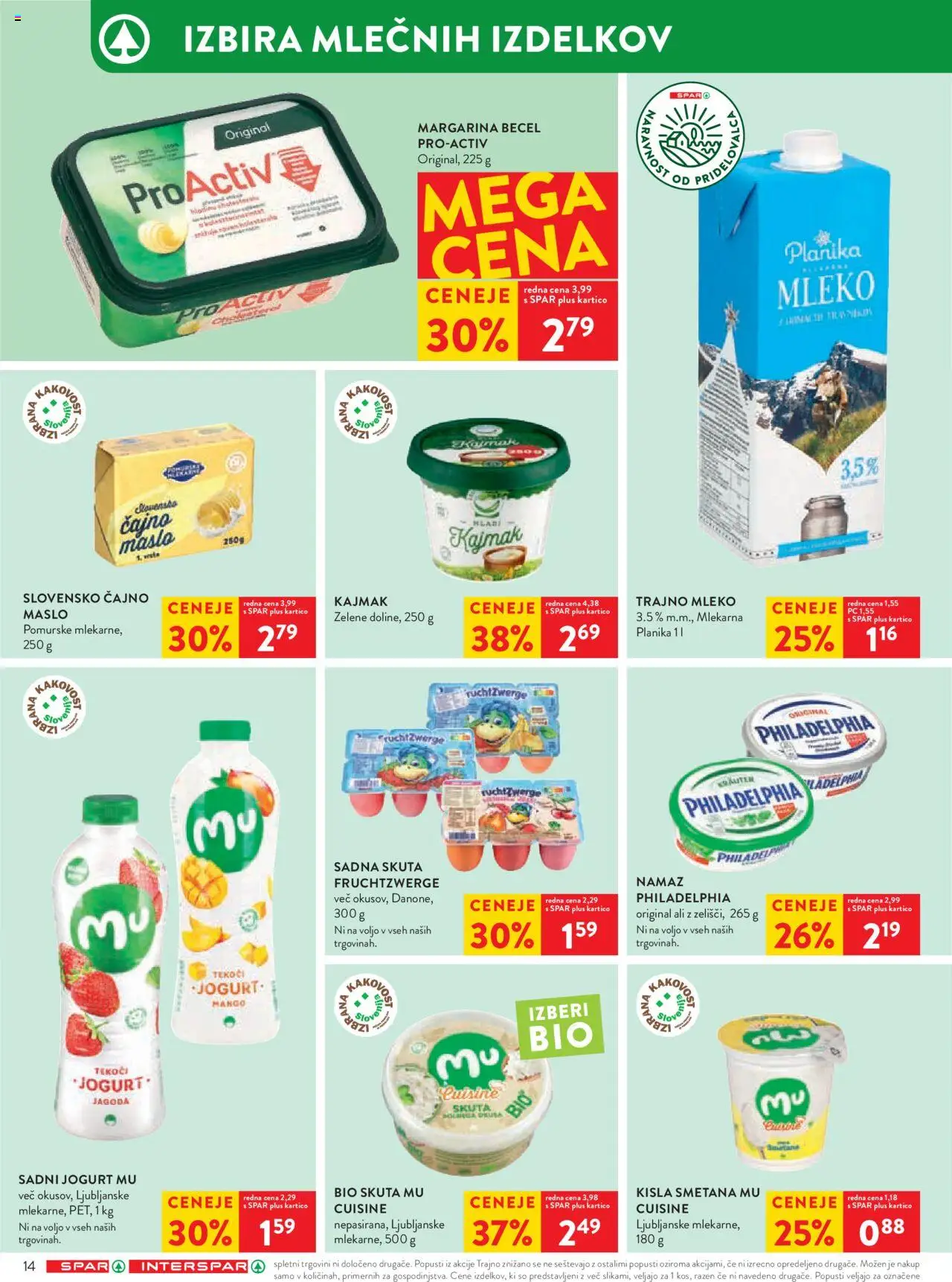 Spar katalog 23/25 │ velja od 04.06.2025 | Stran: 20 | Izdelki: Mleko, Maslo, Jogurt, Mango