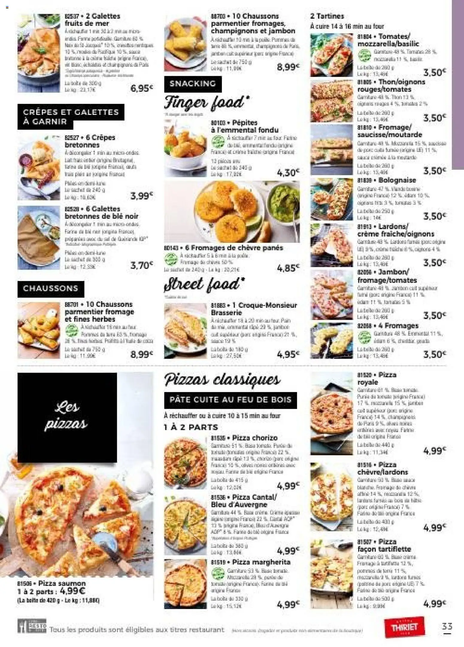 {H1} | Page: 33 | Produits: Four, Moutarde, Chaussons, Crème