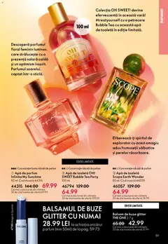 Ofertele Oriflame valabile de la 15.04.2026 | Pagină: 59 | Produse: Apă de parfum, Toaletă, Apă de toaletă, Balsam