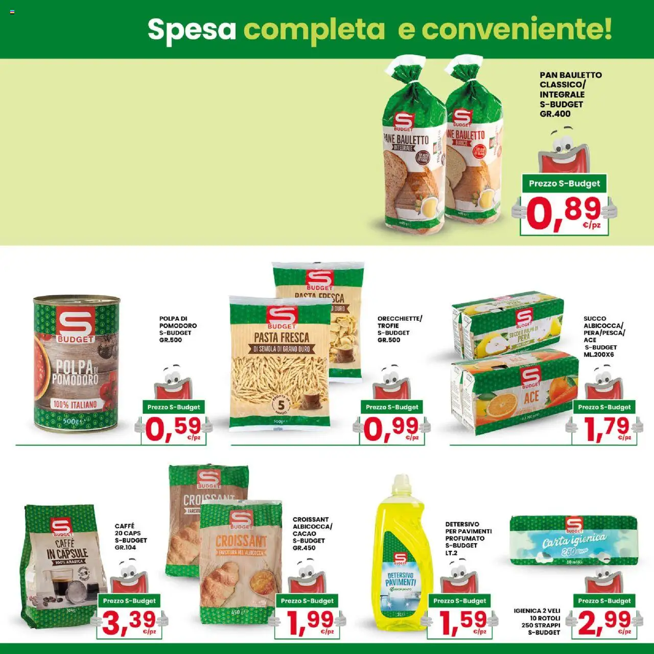 Volantino Eurospar del 10.10.2025 | Pagina: 5 | Prodotti: Pane, Succo, Pomodoro, Pera