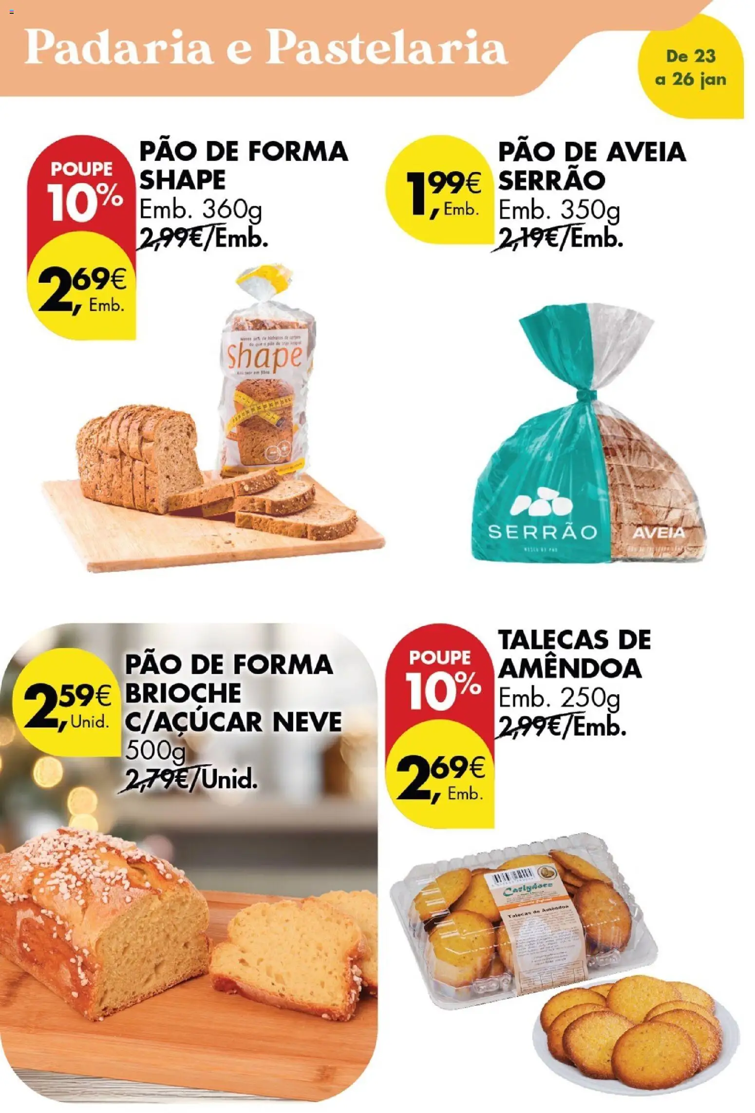 Pingo Doce Poupe este Fim de Semana │ válido de 23.01.2026 | Página: 10 | Produtos: Aveia, Pão de forma, Padaria, Pão