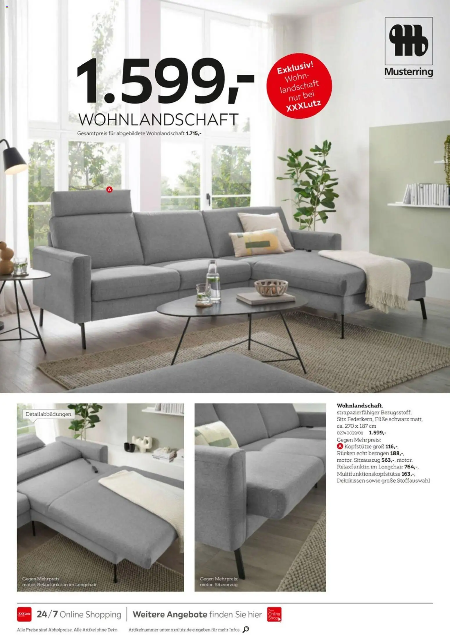 XXXL Lutz Musterring Spezial – gültig ab 15.03.2025 | Seite: 4 | Produkte: Wohnlandschaft