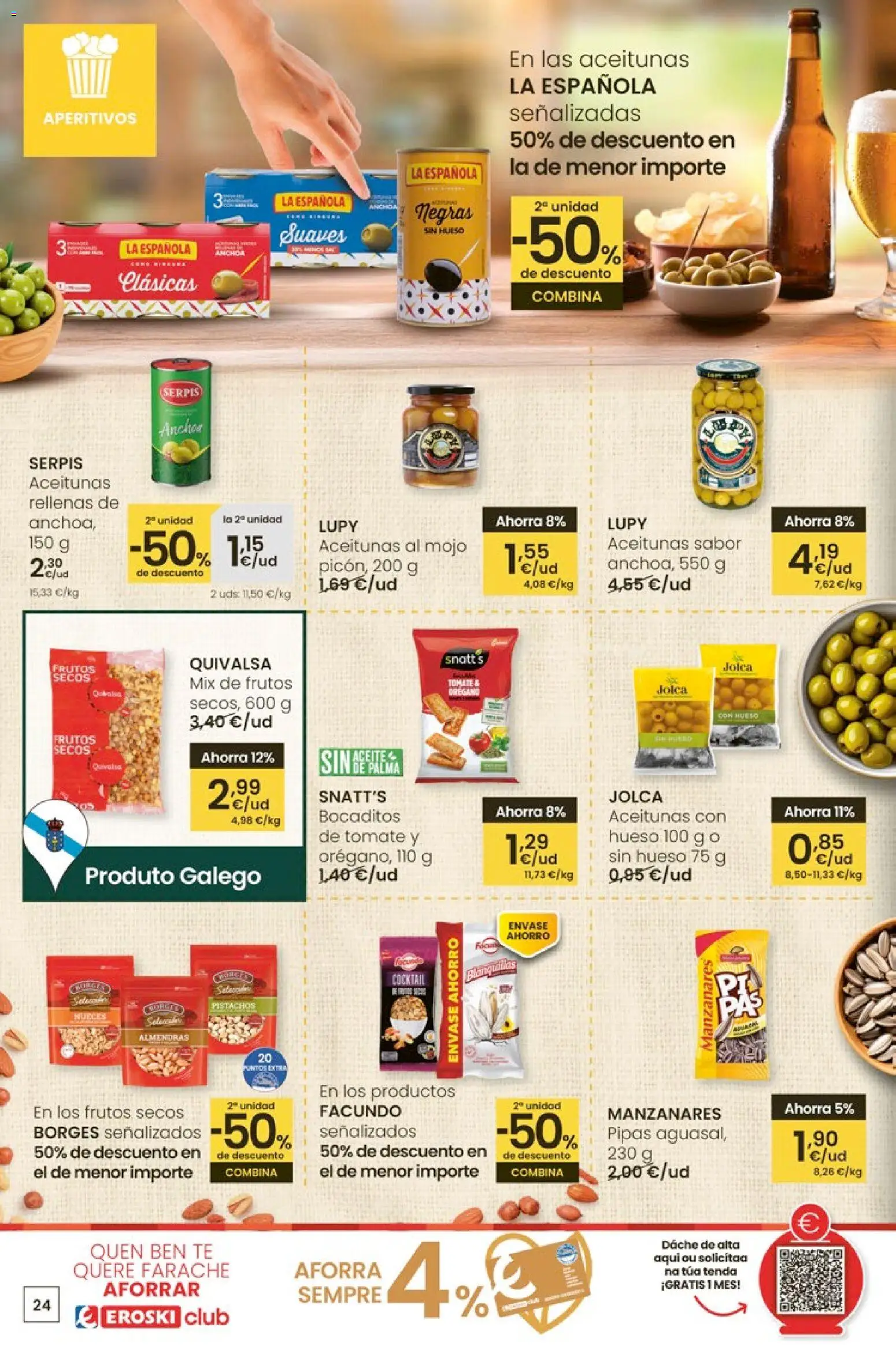 Eroski - 50 de descuento │ válido desde el 26.02.2026 | Página: 24 | Productos: Frutos secos, Té