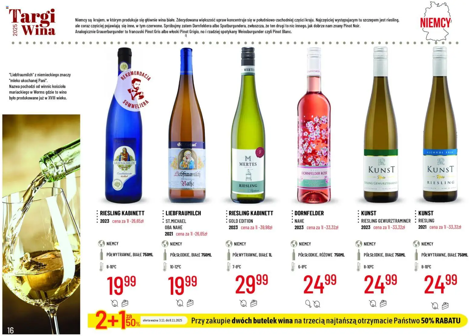 E.Leclerc Gazetka - Radom od 03.11.2025 | Strona: 16 | Produkty: Riesling, Mleko, Wino