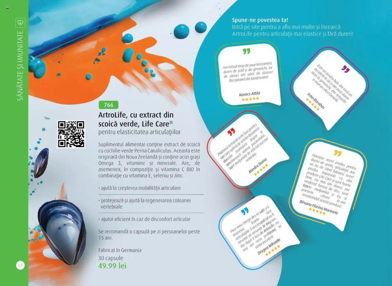 Life Care catalog - Aprilie/Octombrie – valabil de la 01.04.2025 | Pagină: 56 | Produse: Şerit ödül, Pernă, Chaussures de ski, Pește