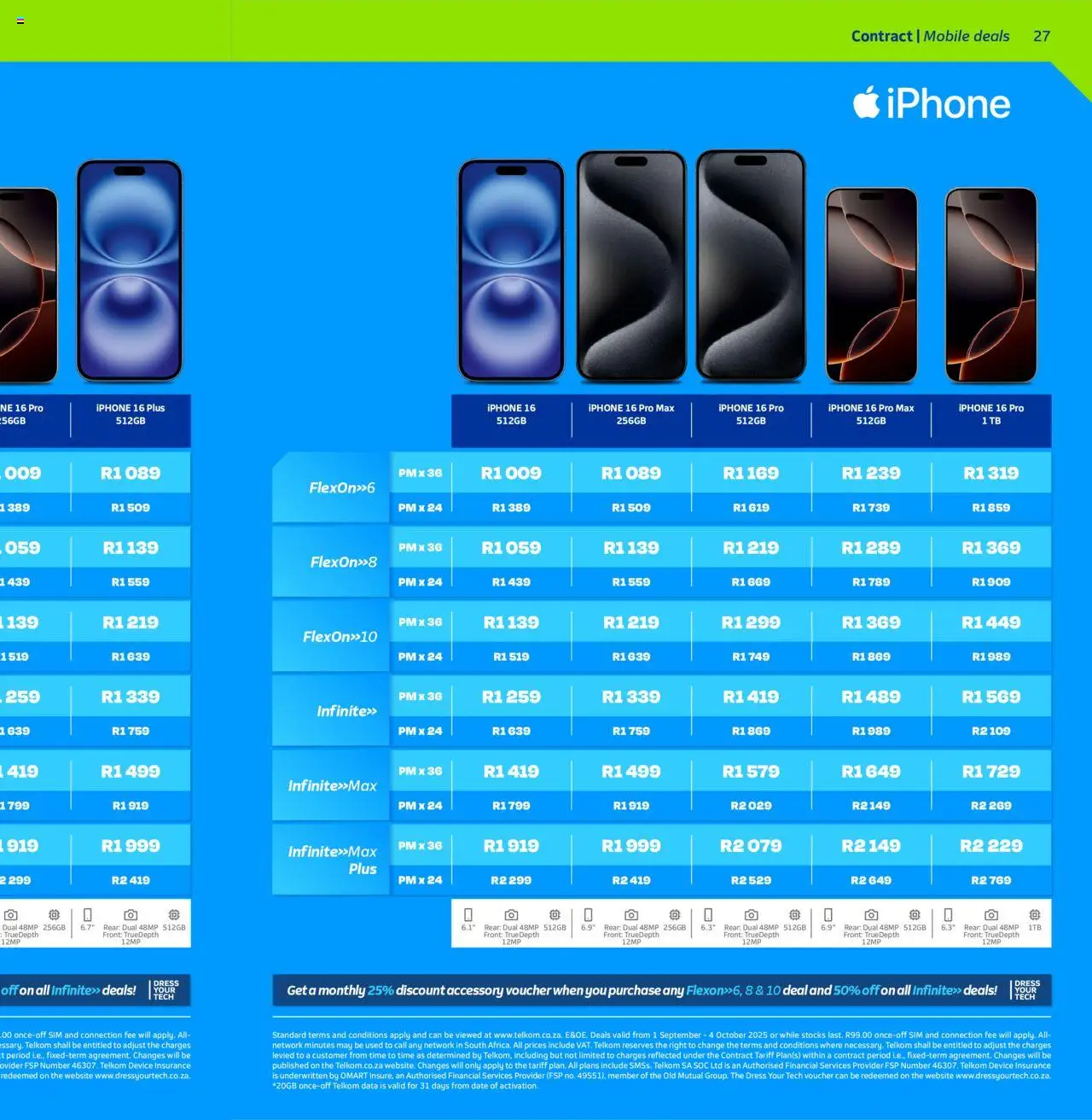 New Telkom catalogue – valid from 01.09.2025 | Page: 27 | Products: Dress, Data, Sim