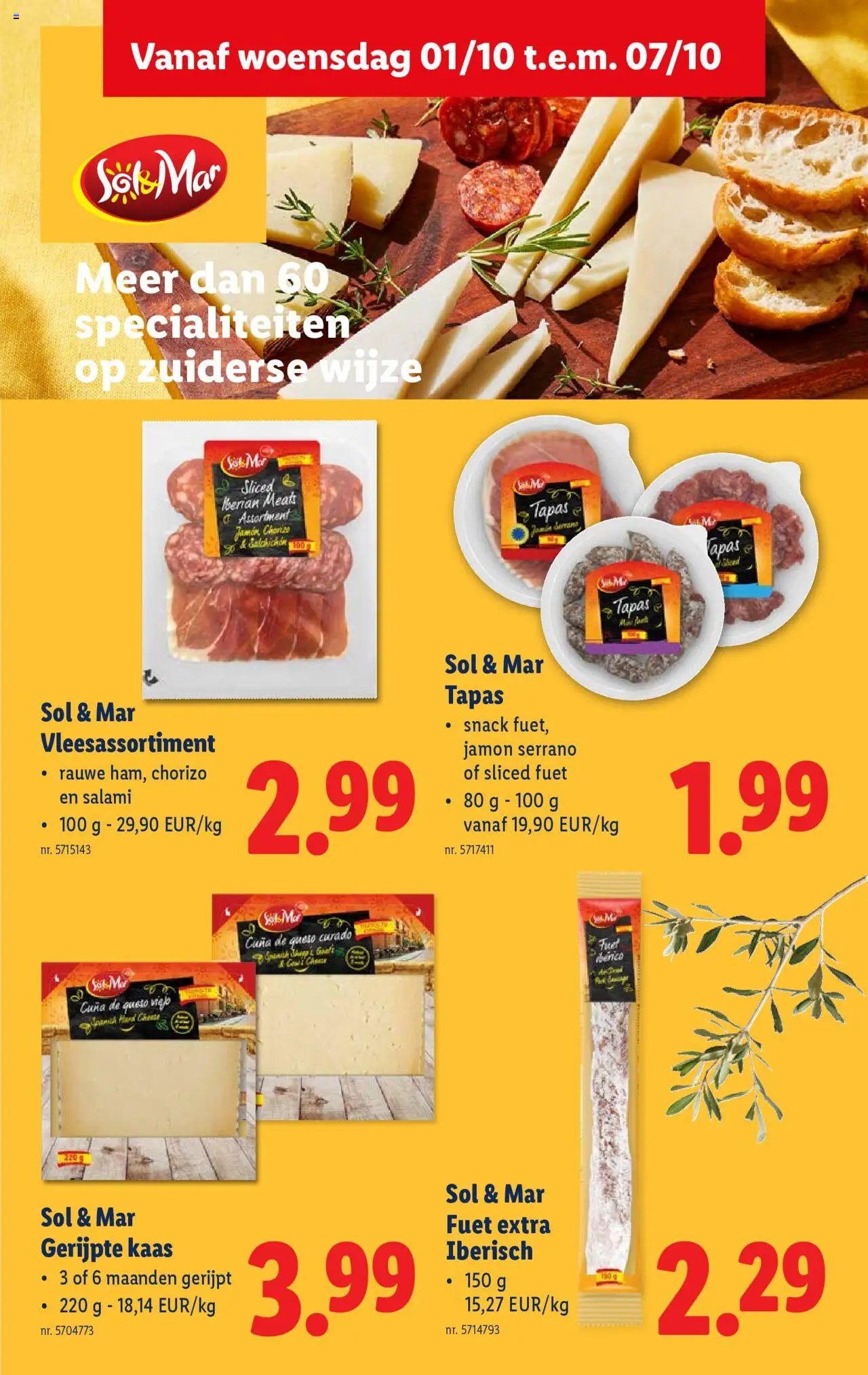 {H1} | Pagina: 30 | Producten: Chorizo, Kaas, Salami