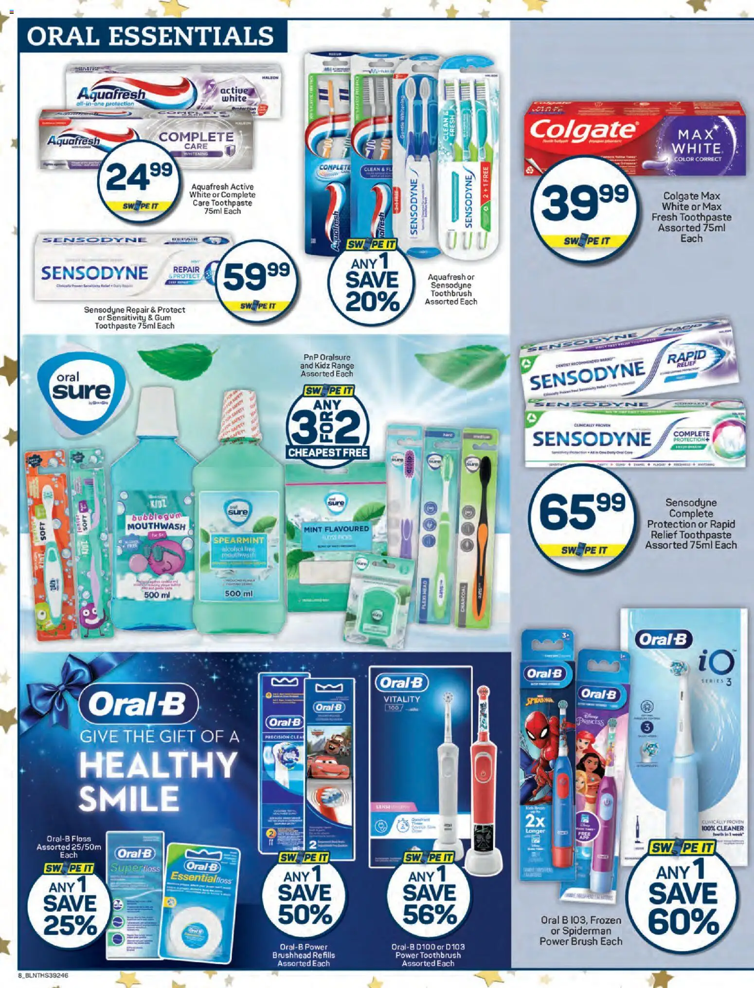 New Pick n Pay catalogue – valid from 15.12.2025 | Page: 8 | Products: Brush, Toothpaste, Mouthwash, Toothbrush