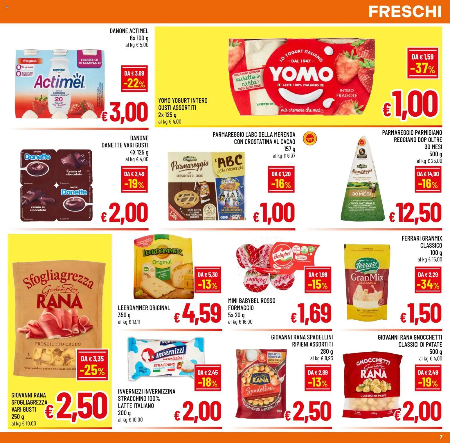 Volantino A&O del 28.01.2026 | Pagina: 7 | Prodotti: Yogurt, Latte, Stracchino, Gnocchetti