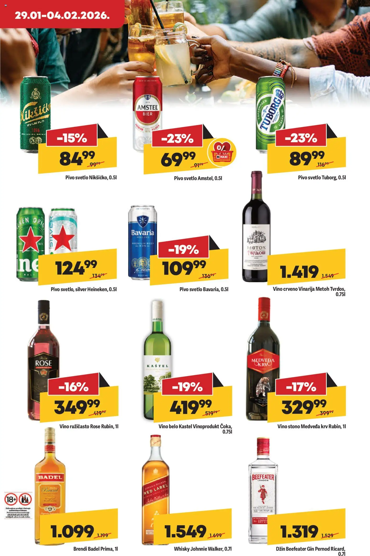 Maxi katalog - važi od 29.01.2026 | Strana: 21 | Proizvode: Džin, Amstel, Gin, Vino