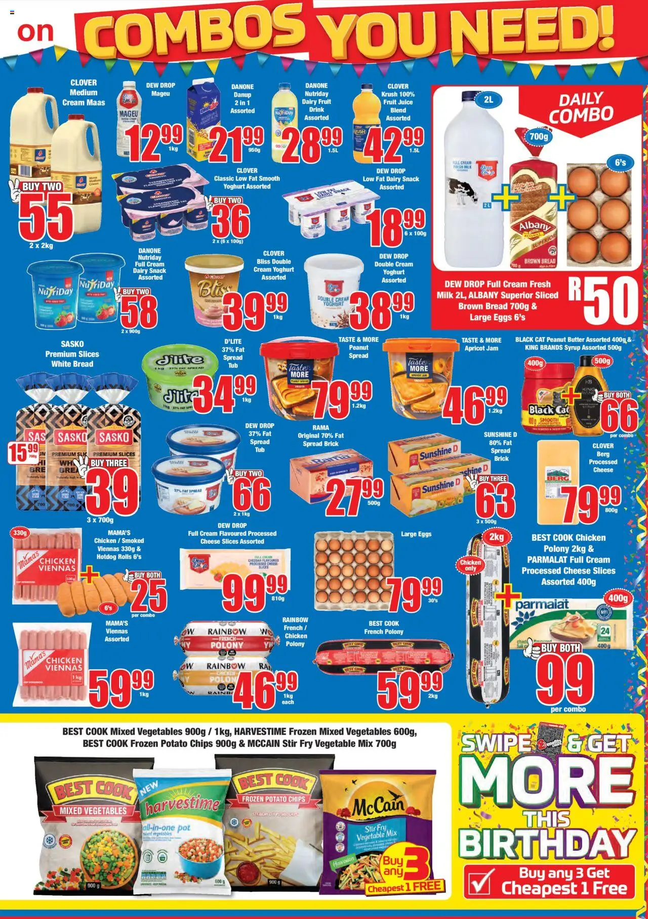 Boxer Gauteng - Promotions │ valid from 07.07.2025 | Page: 3 | Products: Milk, Butter, Cream, Peanut butter