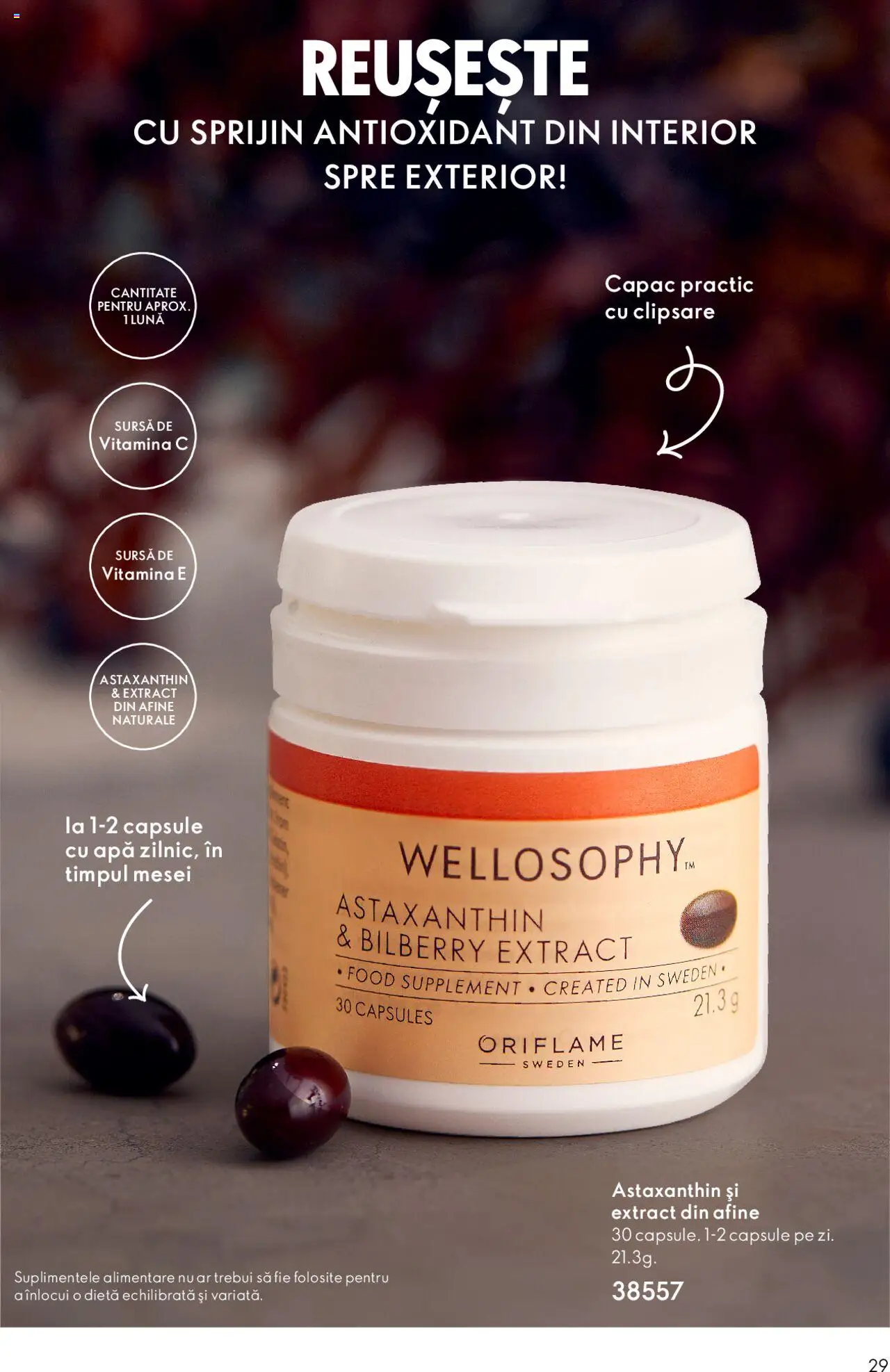 Oriflame catalog - Wellosophy – valabil de la 31.10.2023 | Pagină: 29 | Produse: Afine, Apă