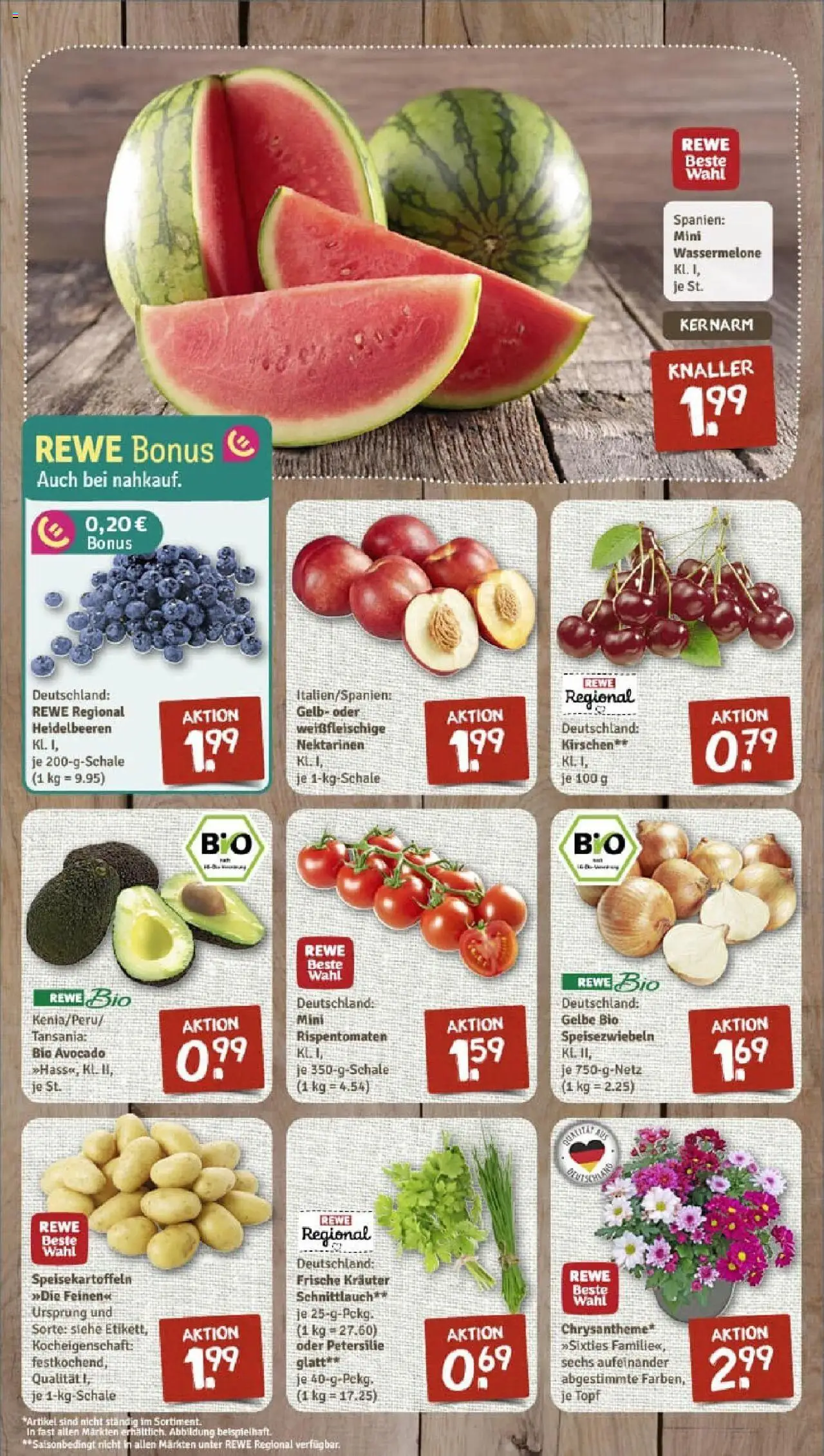 Rewe prospekt Frankfurt / Heddernheim	 - gültig ab dem 13.07.2025 | Seite: 3 | Produkte: Nektarinen, Kirschen, Heidelbeeren, Wassermelone