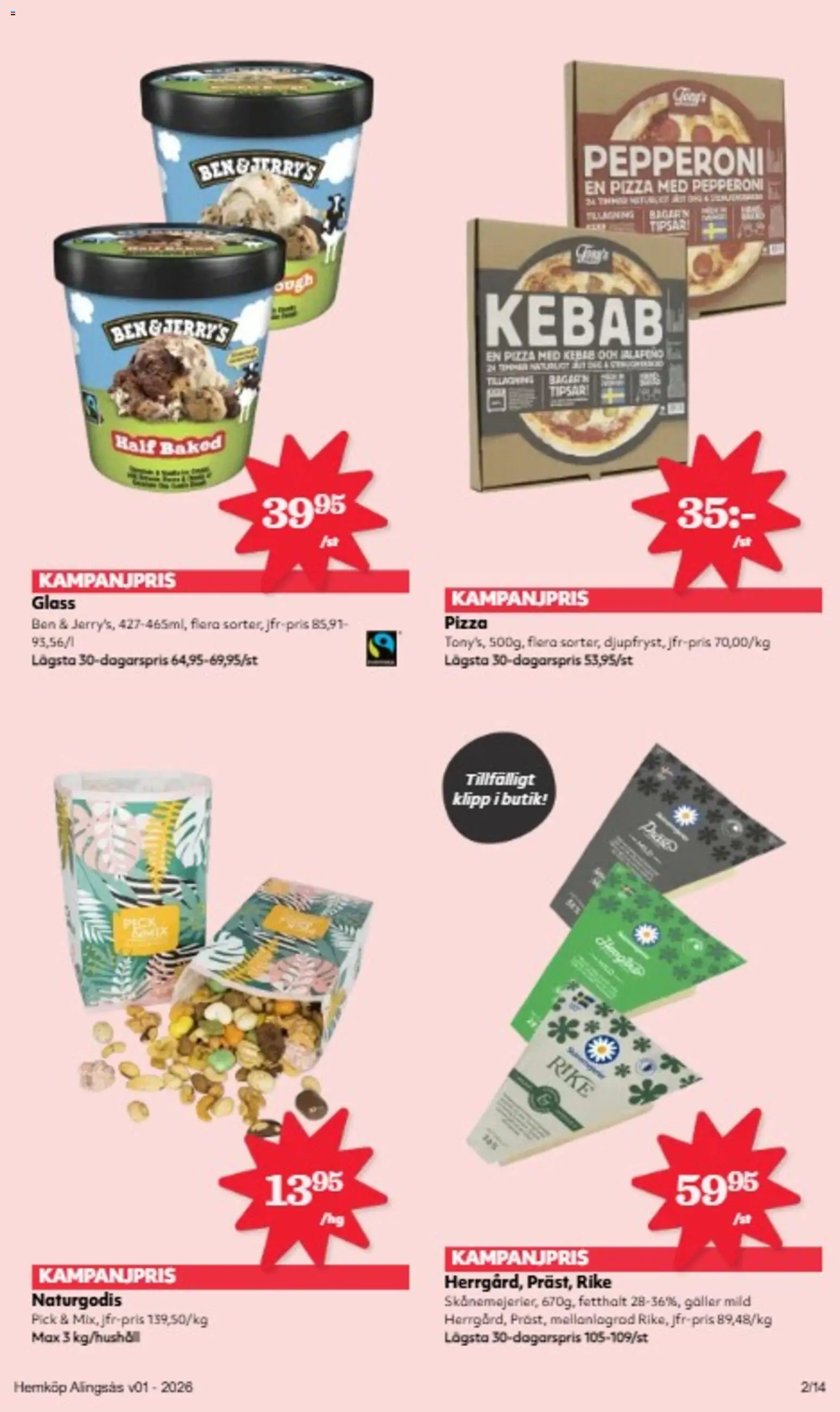Hemköp reklamblad aktuell från 29.12.2025 | Sida: 2 | Produkter: Galler, Pizza, Glass