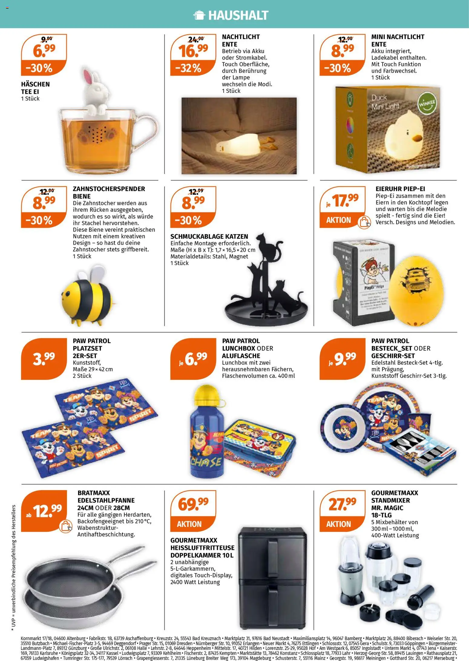 Müller Prospekt 	 – gültig ab 23.03.2026 | Seite: 14 | Produkte: Nachtlicht, Ladekabel, Tee, Heißluftfritteuse