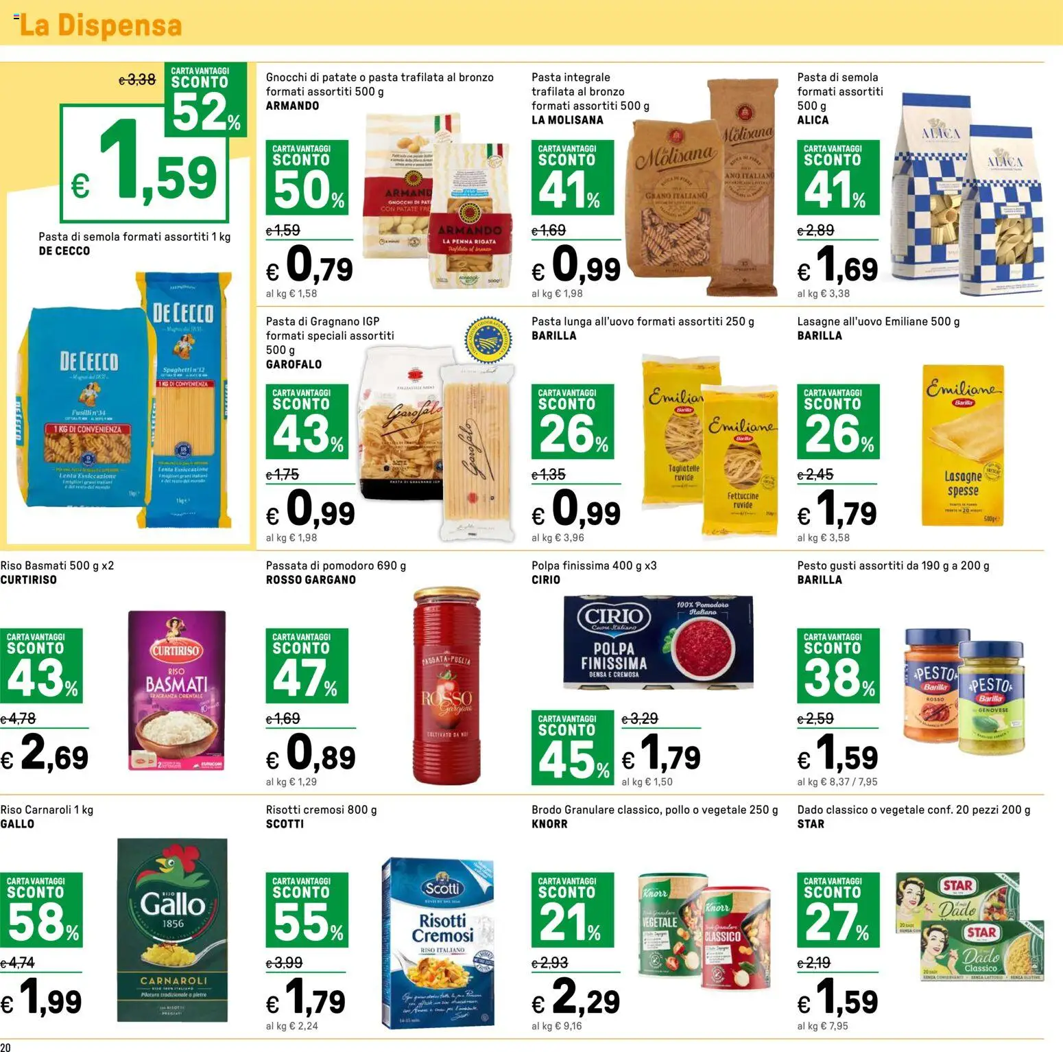 Volantino Iper del 27.03.2026 | Pagina: 20 | Prodotti: Riso Carnaroli, Pollo, Tagliatelle, Patate