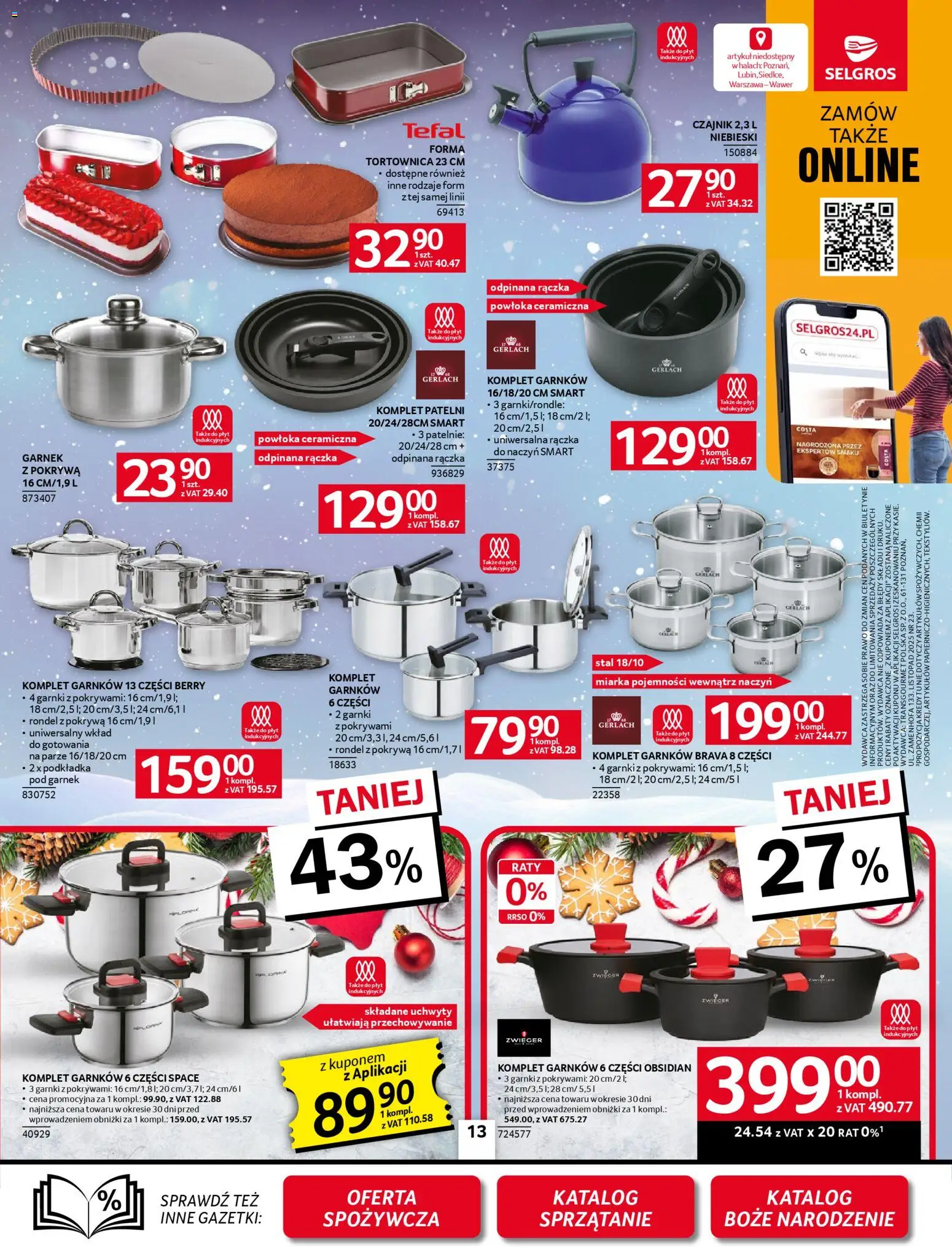 Selgros cash&carry Gazetka - Oferta przemysłowa od 06.11.2025 | Strona: 15 | Produkty: Garnek, Patelnie, Komplet garnków, Garnki