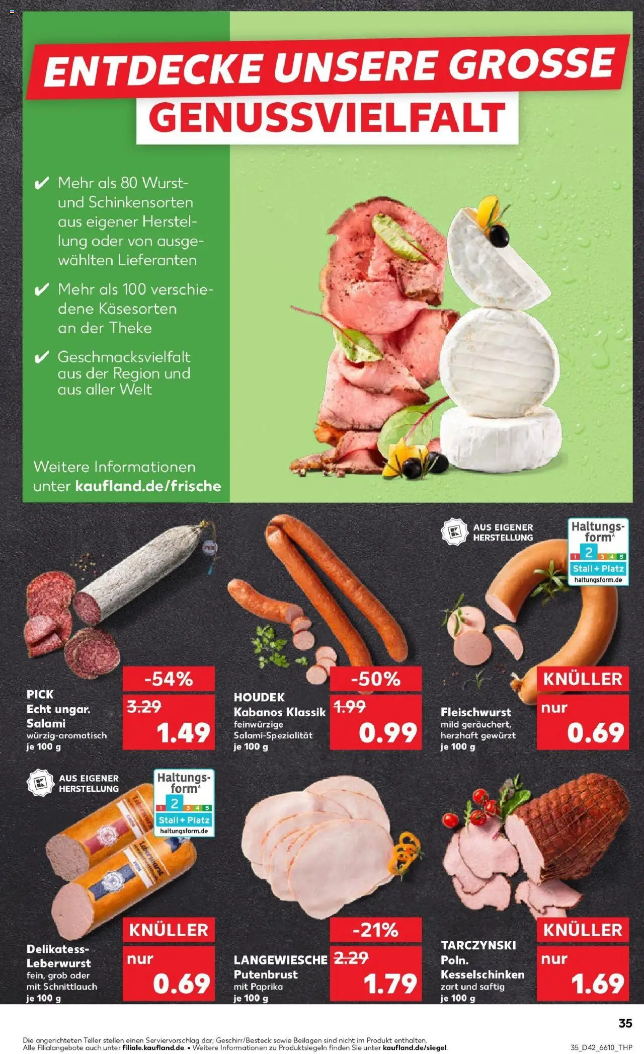Kaufland prospekt Bonn	 – gültig ab 19.10.2025 | Seite: 35 | Produkte: Theke, Paprika, Wurst, Salami